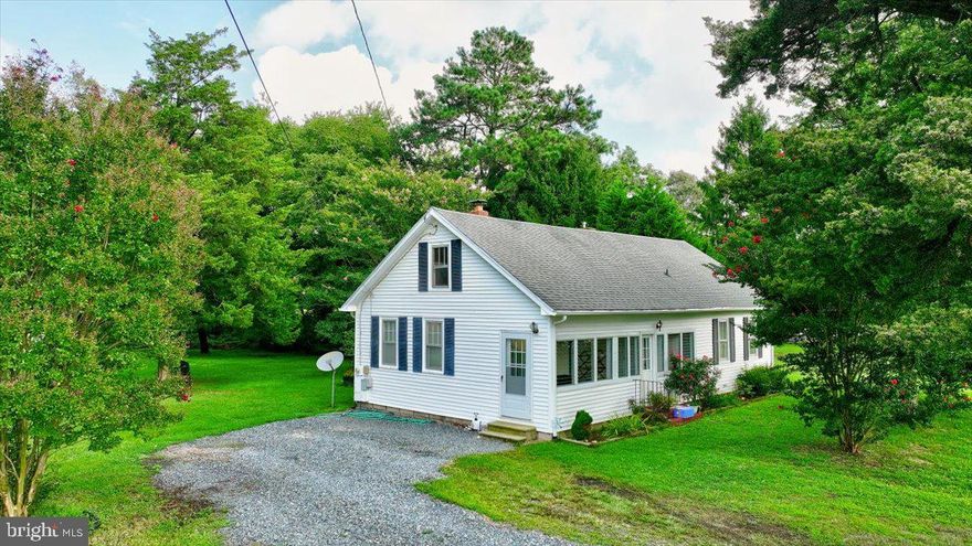 Welcome to this inviting three-bedroom, two-bathroom ranch style home nestled on almost  half an acre. Less then twenty minutes to Ocean City, offering you distance from the beach traffic but easy convenience to slip into OC whenever you want! On the flip side of Maryland, Salisbury is just a little over twenty minutes away making any necessary errands a breeze. Let's not forget about Delaware- only a ten minute drive to the state line and everything the first state and DE beaches have to offer. This property offers a perfect blend of comfort and potential for the savvy homeowner. The heart of this residence is the cozy living room featuring a charming fireplace, making it the perfect place to gather on chilly evenings. Practicality meets convenience with the addition of a mudroom, keeping outdoor elements at bay. The separate laundry room provides a dedicated space for chores, enhancing the overall functionality of the home. Enjoy the outdoors on your nearly half-acre lot, complete with a cleared backyard. It's a canvas for your gardening aspirations, entertaining endeavors, or even the addition of a pool. This property presents a unique opportunity for those looking to build equity. Move in now and enjoy comfortable living while gradually making personalized improvements. With some sweat equity, you'll not only create a space tailored to your tastes but also potentially see significant returns on your investment in the future.  Everything is practically at your fingertips along with the plus of a truly serene country setting!