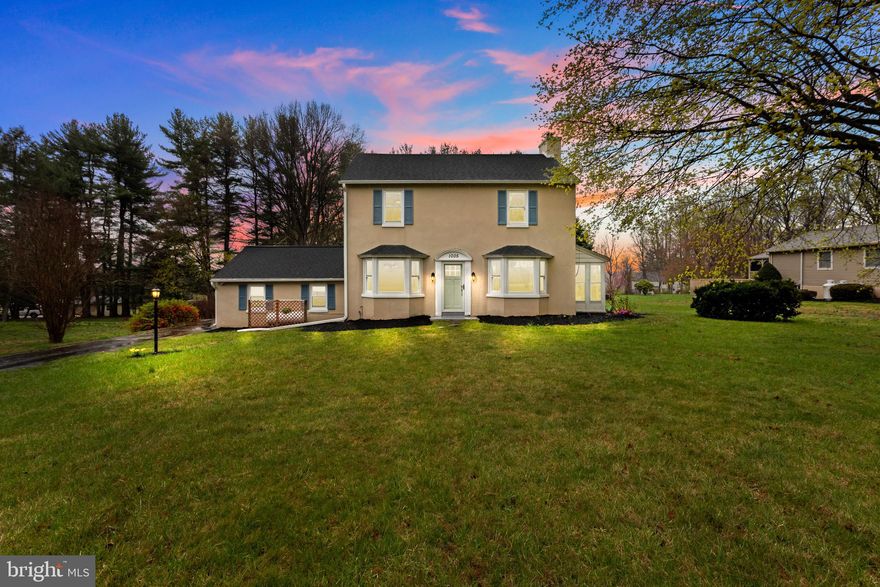 Welcome to this charming, 3 bedroom, 1 bathroom center hall colonial home in Caln Township. Built in 1950, this home beautifully combines old-world charm with the modern conveniences you’re looking for and giving it a warm and inviting atmosphere. Perfectly suited for first-time buyers, those looking to downsize or as an investment, this property is ready to offer you a cozy and welcoming space to call home. Step inside to find lovely hardwood floors that flow throughout the home, adding a touch of warmth and character. The spacious living areas provide plenty of room for family gatherings and everyday comfort. The formal dining room provides more than ample room for everyday meals, as well as, extended family and larger holiday dining. The living room features a propane fireplace, perfect for cozying up on chilly evenings. Besides the living and dining rooms being bathed in natural sunlight from the many windows, including 2 bay windows, the 3-season room provides yet more with 3 walls of windows, making it the perfect spot for reading, hobbies or a wonderful office space. The kitchen has a full compliment of appliances including a newer dishwasher and stove. The double stainless steel sink affords wonderful views of the back yard which is accessed from the kitchen backdoor. The kitchen also provides the interior accesses to the basement stairs. Upstairs you will find a large primary bedroom plus 2 other good sized bedrooms and an updated full hall bathroom with a new, pedestal sink, tile floor and replacement shower. For those with extra storage needs, the walk-up attic provides lots more room to keep things organized and out of the way. The walk-out basement provides additional space for storage or could easily be transformed into a finished area. A washier and drier are already here for your convenience. The over half-acre lot is a true highlight, offering plenty of outdoor space for gardening, relaxation, or entertaining. Enjoy fun Summer evenings on the paver patio, where you can gather around the fire pit and just relax, or play games on the flat yard with family and friends. A convenient shed provides ample room for garden tools, outdoor furniture and more. The property also includes an oversized 2-car garage, offering plenty of space for cars, bikes, kayaks and other toys. As if that wasn’t enough the previous owners put in a high efficiency oil furnace in 2014 and a new septic system in 2016. The current owner has continued the updating with a new roof and gutter guards 2020, energy star windows throughout 2023, major plumbing upgrades 2023, interior painting 2025 new pedestal sink 2025. With its timeless charm, modern touches, this home is the perfect place to start your next chapter. Don’t miss the opportunity to make it yours!