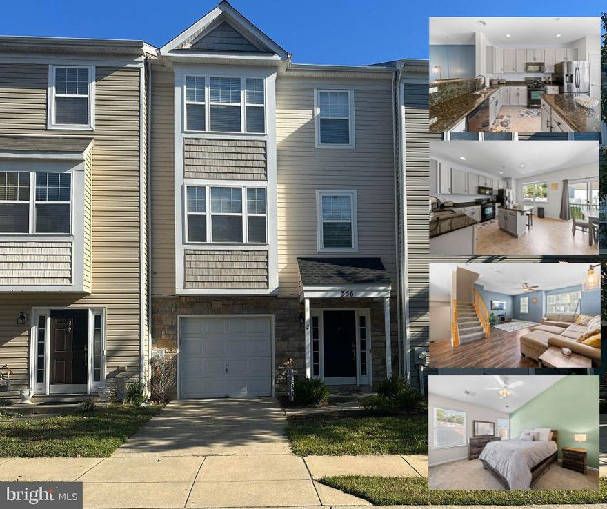 Great opportunity in Oak Tree Landing!!! This immaculate townhome is move in ready! Garage interior unit with 3 finished levels of living space. Features include  Inviting and open floorplan,  spacious kitchen, granite counters, stainless appliances,  3 Bedrooms, 2 full and 2 1/2 baths, Basement includes a custom built in desk area with lots of natural light(perfect for remote working) and 1/2 bath.  Owner's suite offers a vaulted ceiling and walk in closet as well as a large bath with soaking tub and separate shower. Fully fenced rear yard is ready for adding your outdoor living space to enjoy the beautiful crisp weather, this fall.  Garage and driveway allow for great parking access.  Must see! Units in this community sell quickly....so don't miss out!