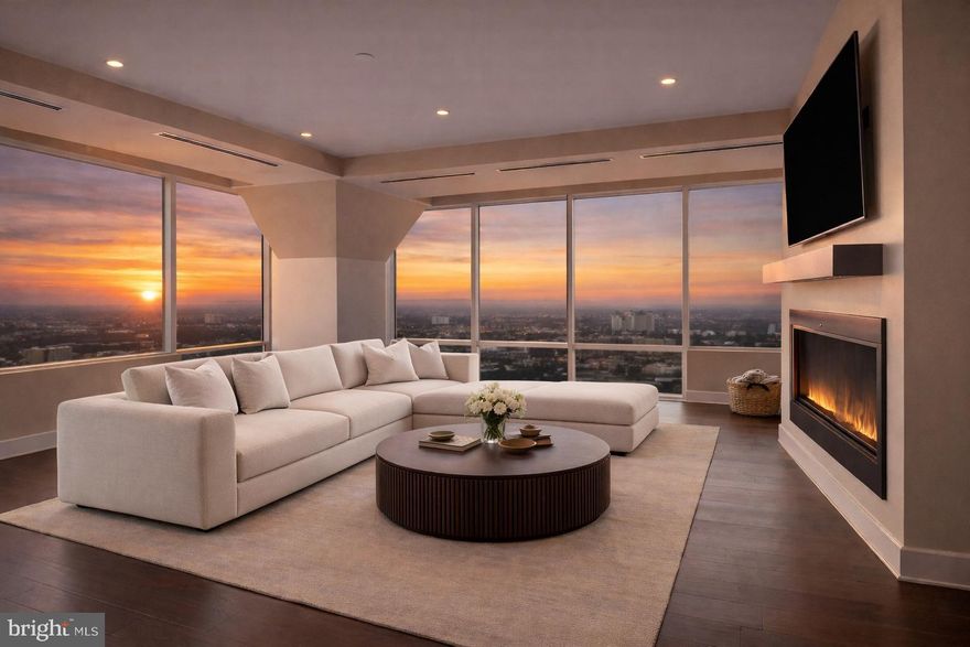 Introducing a refined leasing opportunity at The Residences at Two Liberty, perched on the 55th floor. This exceptional 3-bedroom, 3.5-bath residence offers a thoughtfully designed layout with sweeping water views and dramatic city skyline exposures.
A gracious entry foyer leads into a sleek, fully equipped gourmet kitchen that opens seamlessly to an expansive living and dining space, framed by floor-to-ceiling windows and anchored by a modern fireplace—ideal for both entertaining and everyday living.
Two permit parking spaces are included (inquire with listing agent for fee details), with the potential for an additional space.
Perfectly positioned in the heart of Center City, the home is just moments from Rittenhouse Square, renowned dining, luxury retail, and cultural destinations, with 30th Street Station less than 10 minutes away for easy access to New York and beyond.
Residents enjoy a full suite of amenities including a 24-hour fitness center with panoramic views, indoor pool, steam rooms and saunas, yoga studio, private massage rooms, business center, boardroom, media lounge, and billiards room. White-glove services include a 24-hour concierge and chauffeur-driven Mercedes town car.
Pet-friendly and part of the exclusive Penthouse Collection, this residence offers a sophisticated, turnkey lifestyle at one of Philadelphia’s most sought-after addresses. Photos of unit are virtually staged.