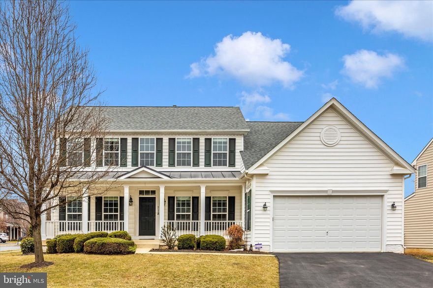 Step into this beautiful colonial on a prime corner lot in sought-after Clover Ridge. Offering one of the largest floor plans in the neighborhood, this home combines space, comfort, and thoughtful design. A dramatic two-story hardwood foyer welcomes you inside, leading to 9' ceilings on the wide-open main level perfect for both everyday living and entertaining. The spacious kitchen features an abundance of cabinetry and counter space, two pantries, and flows seamlessly into a sun-filled breakfast room/sunroom. Entertain with ease in the elegant dining room with tray ceiling, or relax in the bright great room  with 2-story sloped ceiling and gas fireplace with a wall of windows.  The main level also includes a private office, laundry room, and a luxurious owner’s suite complete with two generous walk-in closets. Upstairs, you’ll find three additional bedrooms, including one with a private en-suite bath and two others sharing a hall bath—ideal for guests.  The unfinished lower level offers endless potential, already equipped with a bathroom rough-in and walk-out stairs leading to a beautifully paved patio—perfect for outdoor gatherings. The garage boasts an extra-tall ceiling, providing added storage or workspace.  Major updates include a roof just 4 years old and two HVAC systems under 2 years old, offering peace of mind for years to come. Clover Ridge offers walking paths, a park and a community pool for your enjoyment.  Conveniently located near shopping, dining, grocery stores, and commuter routes, this home truly has it all.