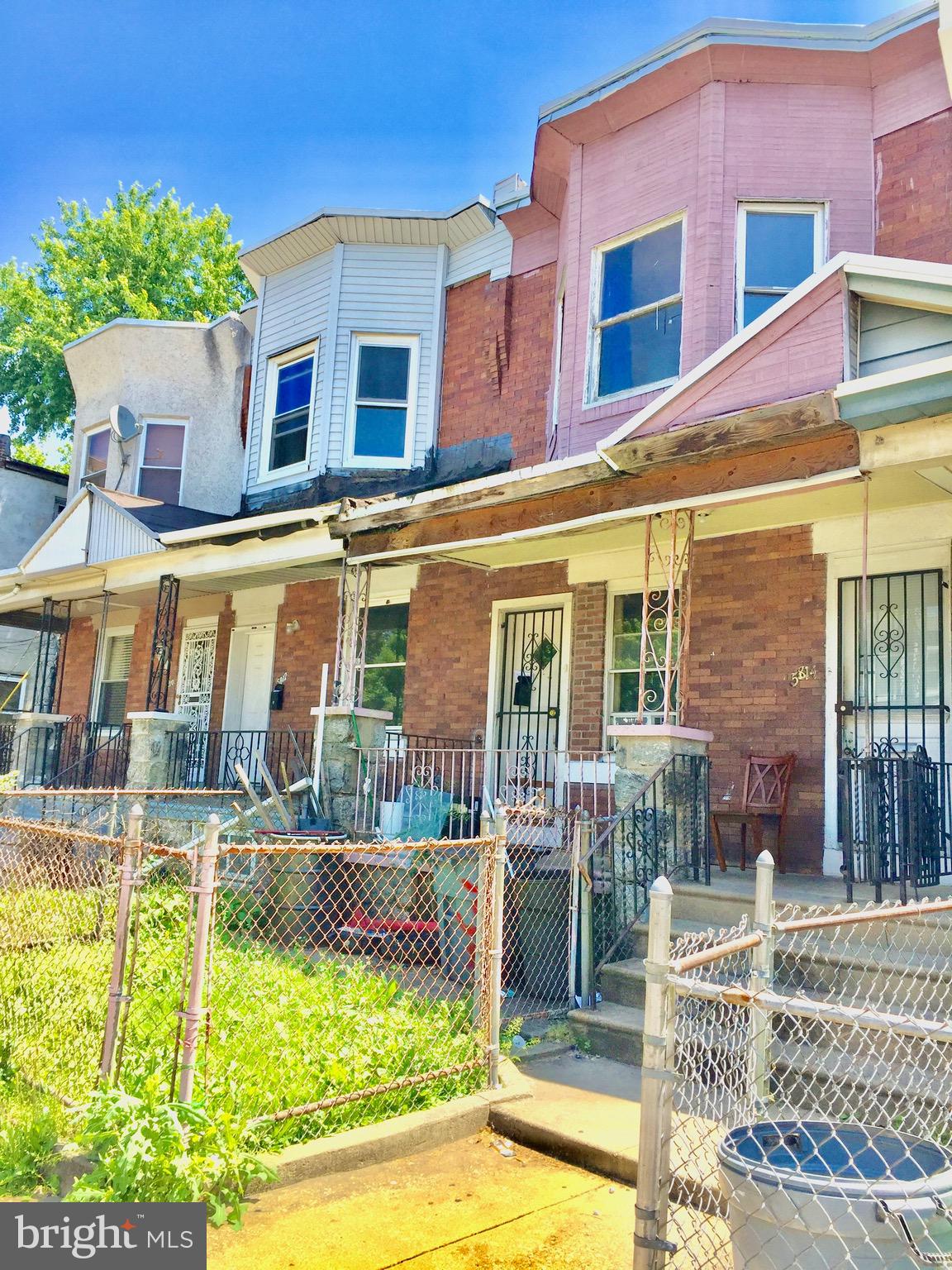What an OPPORTUNITY in this up-and-coming area. REVITALIZATION has begun due to growth and popularity in this section of the city. A PRICE ADJUSTMENT HAS BEEN MADE WHICH = MORE EQUITY FOR YOU!! AND A SELLER ASSIST IS NOW AVAILABLE!! THIS IS ANOTHER CHANCE TO TAKE ADVANTAGE OF THIS OPPORTUNITY!!! Rental amounts for a One bedroom and a Two bedroom unit in the area are about $1,050 - $1,350. You Can Live in one unit and/or rent out the others. Either way YOU ARE A WINNER.!!! This Duplex is priced to sell and the Philly First Home $10,000 Grant can be used to reduce your closing cost and keep money in your pocket. If utilized wisely, The 10,000 Grant could allow you to purchase THIS property with Little or NO money out of your pocket. That’s the SMART Way to do it which makes this property a SMART Choice!!! This Duplex is comprised of a 1 bedroom unit on the first level and a 2 bedroom unit on the second level which is currently vacant. The Property has a cozy shared front porch with separate entrances for each unit and over looks a front yard. The first floor entrance is on the right and has a security storm door. This unit has wall to wall carpeting, a nice size living room with a window and chandelier. Adjacent is dining area with a small kitchen and a side window. There is a 3 piece bathroom with a shower/tub combination. Nearby is a Good size bedroom with a closet, a window, a door to a storage room and an exit to a rear back yard. A large basement runs the length of the home and is accessed by this unit. The Basement provides the main Heating System and the Hot water Heater for the house. Separate electric panels are located in each unit. The Second floor Unit entrance is on the left side of the front porch and has a security storm door as well. This Unit is the Larger of the two. There is a Large Living Room with wall to wall carpet, shelving, a chandelier and 3 large windows for plenty of natural lighting. Close by is an Extra Large kitchen with wide wood plank flooring, a large window, ample cabinetry and counter top space for food prep and appliances. Down the corridor is a bathroom with a window for fresh air, a shower/tub combo and a vanity with storage below. Nearby 2 decent size bedrooms are found. Both have 2 large windows, overhead lighting, closet space and wall to wall carpeting. Make An Offer - DON'T SNOOZE & LOOSE!!! Take advantage of this opportunity While it still exists by Scheduling your appointment today!!