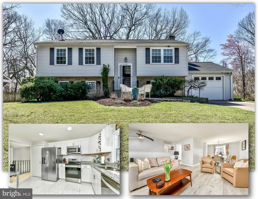 15325 Blueridge View sits on a lovely lot that has been cared for.  A graceful entry with a stone paver sidewalk and stacked stone planter that contains a Japanese Myrtle welcome you home.

Open your front storm door into this updated split foyer, where you will head into the soul of the home, the renovated kitchen.  The kitchen has ceramic tile, stainless steel appliances, and white shaker cabinetry, offers a culinary haven with a touch of sophistication – don't forget the dedicated wine cabinet, because every grape deserves a cozy spot! Let's talk countertops: Quartz, the crown jewel, presides over a double bowl undermount sink with a retractable faucet – convenience and elegance. As of March 2024, your living room, dining room, hall, and primary bedroom have undergone a flooring makeover, courtesy of brand-new luxury plank flooring – a touch of contemporary luxury beneath your feet. The primary bedroom has access to the full bath.  Full bath upgrades include, a replaced vanity,the ceramic tiles, commode, lighting, and mirror.

Descend to the lower level, where a family room with a wood-burning fireplace awaits, setting the stage for cozy gatherings or introspective evenings. Need a space for productivity or fitness? The finished area is tailor-made for an office or workout haven. And, of course, there's a conveniently located half bath – because comfort is key. Step outside through the sliding glass doors to a backyard eager for spring entertaining, providing a scenic backdrop to your gatherings. An unfinished area with ample windows beckons, offering the potential for a fourth bedroom or a space tailored to your needs. 

As you park your vehicle in the 1-car garage, appreciate the newer door installed in 2022, complete with a windowed panel inviting natural light. 

The home, nestled on a beautiful lot backing to a community treed-save area, radiates a sense of peace and connection with nature. In Pleasant Hill, where wide streets come with bike lanes and sidewalks, the location bridges the gap between highways 28/29, Braddock Road, and Highway 50 (John Mosby Hwy). Commuting, shopping, and even jet-setting from Dulles International Airport become seamless components of your lifestyle. It's not just a house; it's a harmonious blend of comfort, style, and thoughtful design!