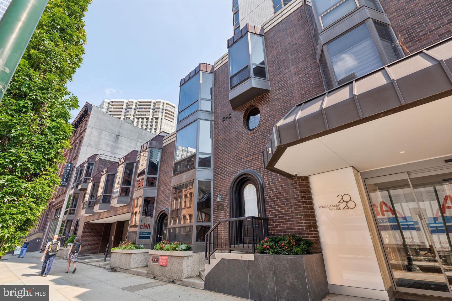 Rarely available 3-bedroom, 2.5-bathroom townhome at the Wanamaker House, offering the privacy of a standalone residence with full access to luxury high-rise amenities. Located just off Rittenhouse Square, this home is steps from the city’s best dining and fitness destinations including Vernick, Parc, Rouge, Equinox, and Thrive Pilates. The first floor features a spacious great room overlooking Walnut Street, a modern kitchen with stainless steel appliances and quartz countertops, a stylish powder room, and direct access to the building’s garage through a private storage room. Upstairs, the second level includes a large bedroom with ample closet space and an expanded ensuite bath with double vanity and a glass-enclosed walk-in shower. The third floor offers two additional bedrooms with floor-to-ceiling bay windows, a shared hall bath, a laundry area with side-by-side washer and dryer, and additional closet storage. Residents enjoy access to the Wanamaker House’s 24-hour doorman, rooftop pool, fitness center, and resident lounge with catering kitchen. Rent includes cable and internet.