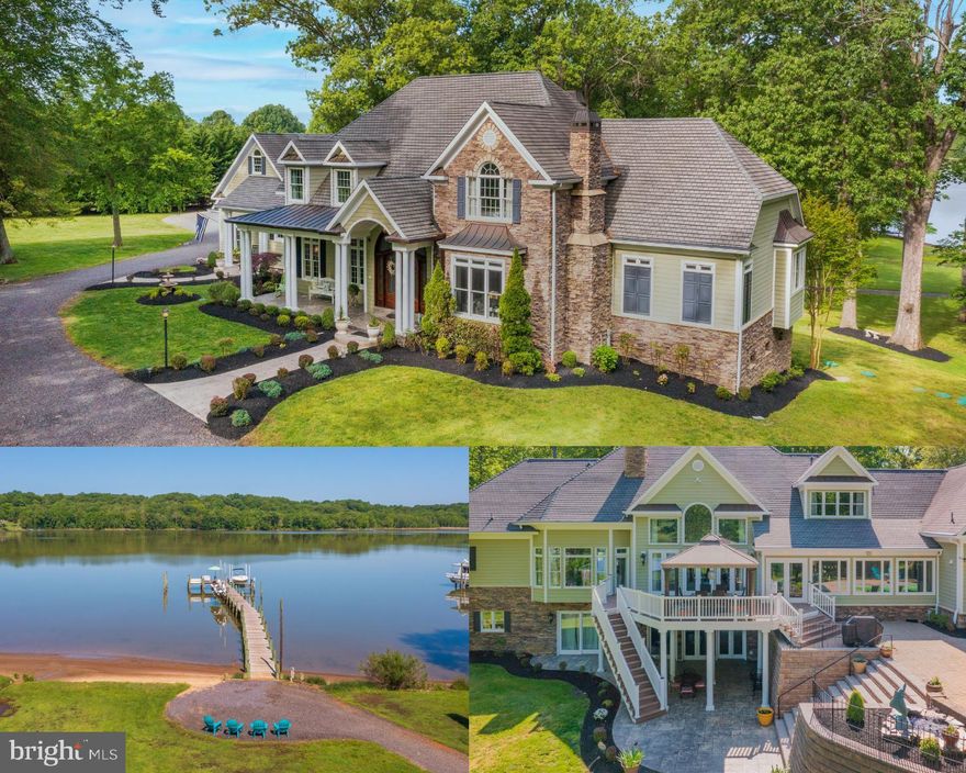 Your very own private waterfront oasis perfectly situated on the Port Tobacco River on 7.56 acres! This custom beauty offers sweeping water views from many of the rooms, over 7900 sq ft of luxury living, and is sure to take your breath away. The grand 2 story foyer will capture your attention when you walk in…and that is just the foyer! Imagine spending your time cooking in the gourmet kitchen complete with GE Monogram appliances, 2nd prep area, and double pantry….or host special occasions and holidays in the elegant dining room. Entertaining will be a breeze when you have an open floor plan….morning room off kitchen, 2 story family room with gas fireplace and triple sets of atrium doors leading to the deck. You’ll have no problem working in the main level office with it’s large picture window, gas fireplace, and private half bath. Laundry room off kitchen features commercial washer & dryer. The abundance of natural light comes from lots of floor to ceiling windows. Main level boasts a master suite with tray ceilings & rope lighting, private doors to deck, amazing water views, and custom walk-in closet with a center dressing island. Luxury master bath features separate vanities, jetted soaking tub, and custom shower. Make your way upstairs using the steps, or the elevator… you will find a loft for relaxing/entertaining, and 3 spacious bedrooms each with their own en suite. Take the party to the basement where the real fun will begin….large recreation room, Billiard’s room, theater room, and 2nd family room. The real centerpiece of the basement is the HUGE bar with rolled copper top, dishwasher, double ovens, and a refrigerator. Don’t forget the exercise room, 5th bedroom, and full bath down there too! Bring the gang outside to their very own private retreat….. deck overlooking pavered patio, in-ground heated pool with expansive water views! Mechanics dream….4-car attached garage has a ½ bath…. also includes detached garage/barn big enough for 6 cars that can drive straight through, an office with heating/air & refrigerator, and a bathroom. Step outside and you’re in front of your very own 175’ pier with electric & water, a 12k lbs. boat lift, 2 jet ski lifts, and sandy beach area...where you can enjoy the most breathtaking sunsets you've ever seen! This home has so much to offer….take a look at the feature sheet attached for all the bells and whistles! This gorgeous masterpiece will sell itself, just open the door!
