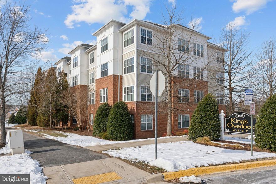 MPDU Unit – One owner must be 55+, no residents under 19 permitted. Income restrictions have been lifted, and buyers don’t have to be first-time Maryland homebuyers, but buyers may not own another property at settlement.
Rare opportunity to own this well-kept, open-concept, 2-bedroom, 2-bathroom living design, filled with natural light on 2nd-floor. Freshly painted throughout and move-in ready in sought-after Kings Overlook 55+ community! This spacious elevator condo boasts large windows that flood the space with natural light. The kitchen offers 42-inch maple cabinetry, a generous island with breakfast bar, and ample counter space. The primary bedroom suite offers dual closets, including a walk-in, and an en-suite bath. A spacious second bedroom is conveniently found next to a full bath with shower. More unit highlights include an in-unit washer and dryer, peaceful view, and controlled access building. 
Enjoy a well-maintained building in an amenity-rich community featuring a beautiful pool, clubhouse, library, fitness center, party room, and elevator access. Conveniently located minutes from shopping, dining, and major commuter routes like I-270, Route 118, and 355. Cash or conventional financing only – not FHA-approved. Schedule your showing today!