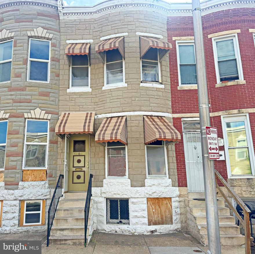 Welcome to this brick townhome in the neighborhood of  Midtown Edmondson. This property will be a great addition to any investor's portfolio to renovate and hold or flip. It can also be an amazing investment for buyers looking for an affordable home they can live in and update over time. The main level of this home features a spacious living room, a separate dining room and nice sized kitchen. While the second level showcases three bedrooms and a full bathroom. And the unfinished basement is large and awaits your design and personal touch to expand additional living space.