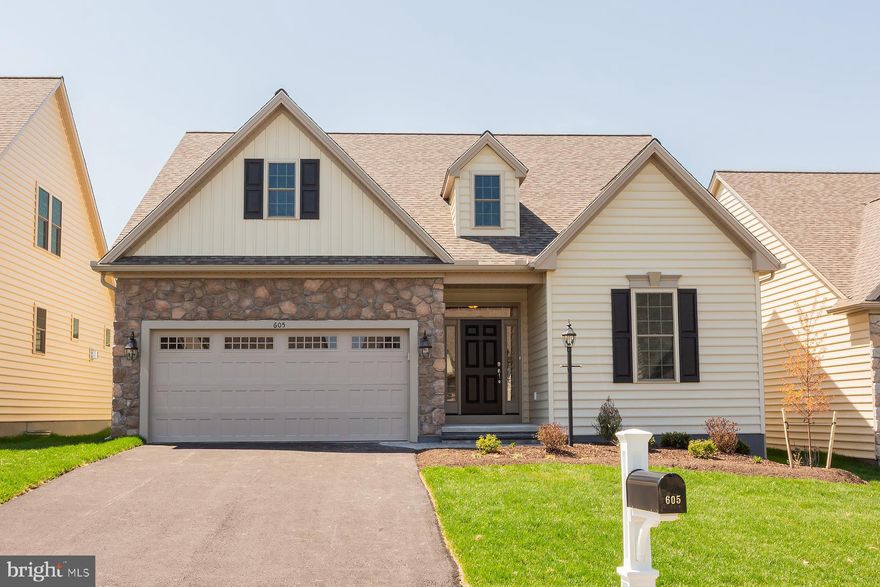 Brand-New Hartford II – Built and Ready for you - move in within 30 days!
This highly desirable floor plan offers 3 spacious bedrooms, 3 full baths, and a flexible layout designed for both everyday comfort and effortless entertaining.
Step inside to a bright, open-concept design where the kitchen, dining, and great room flow beautifully together. The chef-inspired kitchen features a large center island, gas range, built-in microwave, dishwasher, and a generous walk-in pantry — perfect for hosting gatherings or quiet nights at home. Luxury vinyl plank flooring and 9-foot ceilings enhance the entire main level. The main-level primary suite offers convenience and privacy, along with easy access to the laundry room. 
The great room and dining area has a vaulted ceiling, recessed lighting, and a cozy gas fireplace — creating a warm and inviting focal point. The first floor also includes an office / study with French doors, a sunroom with sliding doors to the outdoor patio and a 2nd bedroom.
Upstairs, a spacious loft, additional bedroom, and full bath provide the perfect retreat for overnight guests, hobbies, or a home office.
Located in the sought-after 55+ community of Honeycroft Village, residents enjoy exceptional amenities including: heated indoor pool , fitness center, clubhouse with gathering spaces , lawn care, snow removal & trash. Honeycroft Village offers a vibrant, connected lifestyle where neighbors become friends and every day feels like a new opportunity to enjoy what matters most.
Taxes currently assessed on land only. Home assessment TBD.
Visit the on-site agent at 618 Greenbriar Path for open house details.