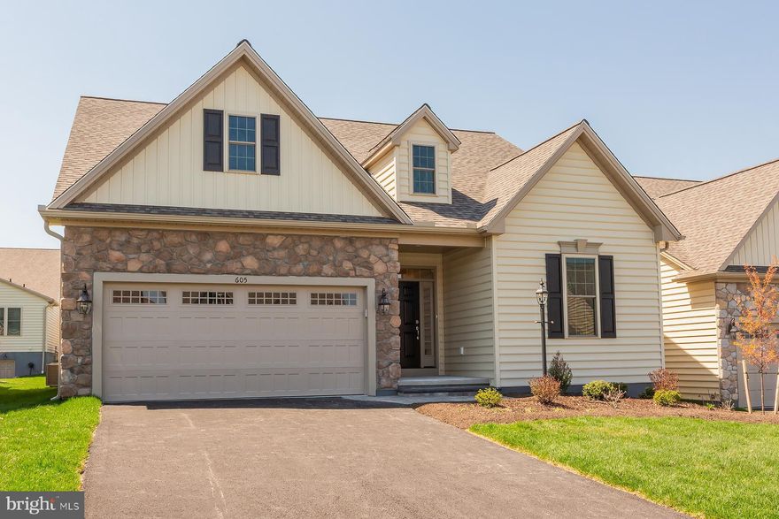 Brand-New Hartford II – Built and Ready for you - move in within 30 days!
This highly desirable floor plan offers 3 spacious bedrooms, 3 full baths, and a flexible layout designed for both everyday comfort and effortless entertaining.
Step inside to a bright, open-concept design where the kitchen, dining, and great room flow beautifully together. The chef-inspired kitchen features a large center island, gas range, built-in microwave, dishwasher, and a generous walk-in pantry — perfect for hosting gatherings or quiet nights at home. Luxury vinyl plank flooring and 9-foot ceilings enhance the entire main level. The main-level primary suite offers convenience and privacy, along with easy access to the laundry room. 
The great room and dining area has a vaulted ceiling, recessed lighting, and a cozy gas fireplace — creating a warm and inviting focal point. The first floor also includes an office / study with French doors, a sunroom with sliding doors to the outdoor patio and a 2nd bedroom.
Upstairs, a spacious loft, additional bedroom, and full bath provide the perfect retreat for overnight guests, hobbies, or a home office.
Located in the sought-after 55+ community of Honeycroft Village, residents enjoy exceptional amenities including: heated indoor pool , fitness center, clubhouse with gathering spaces , lawn care, snow removal & trash. Honeycroft Village offers a vibrant, connected lifestyle where neighbors become friends and every day feels like a new opportunity to enjoy what matters most.
Taxes currently assessed on land only. Home assessment TBD.
Visit the on-site agent at 618 Greenbriar Path for open house details.