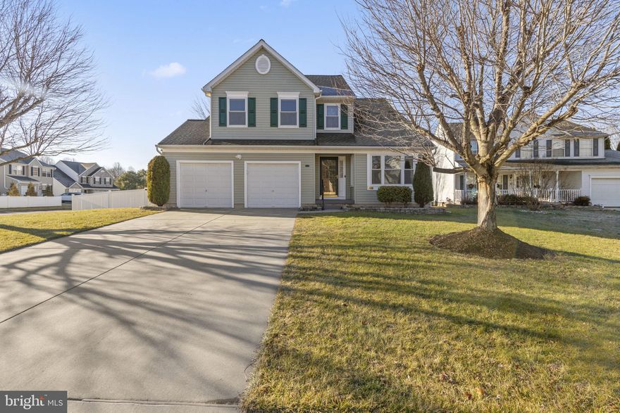 Welcome to this stunning Colonial single-family home in the desirable Tuchahoe Farms community of Bel Air. Featuring 4 bedrooms, 3.5 baths, and a 2-car garage, this home offers a welcoming covered front porch and a grand two-story foyer. The living room is bright and spacious with vaulted ceilings, large windows that allow for abundant natural light, and LVP flooring, creating an inviting space for both relaxing and entertaining. The home has been freshly painted throughout in neutral colors, providing a clean, move-in-ready feel.
The dining room showcases a tray ceiling with crown and chair rail accents, making it ideal for family gatherings. The kitchen features 42-inch cabinets, a center island, and an eat-in space, flowing seamlessly into the family room with a gas fireplace—all with LVP flooring for easy maintenance. Sliding glass doors open to steps leading down to the patio, extending your living space outdoors. A convenient main-level half bath and main-level laundry, located just off the garage, complete the first floor.
Upstairs, the primary suite impresses with vaulted ceilings, a ceiling fan, crown molding, two walk-in closets, and an ensuite bath. The upper level also includes three additional bedrooms, all with carpeted flooring and closets. 
The fully finished lower level features a spacious recreation room with recessed lighting, a full bath, a utility room, and a separate storage closet. A walk-up exit leads to the fully fenced, flat backyard, offering plenty of space for outdoor fun and relaxation. Updates include a 50-year roof (2019) and windows/slider (2015). Ideally located near schools, parks, shopping, restaurants, and the MA & PA Trail, this home combines style, functionality, and convenience in one great package.