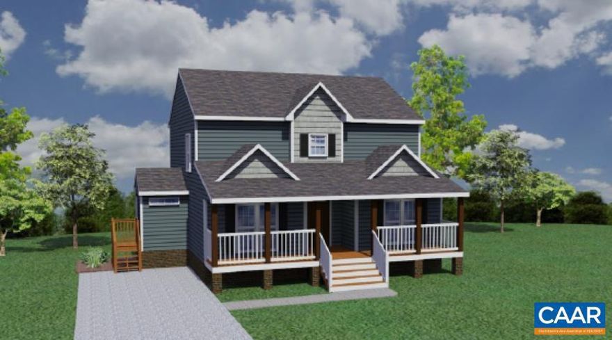 THE NEW AVERY model TO BE BUILT in Louisa! Still time to make selections! The Avery model with upgrades galore! The welcoming front porch boasts a craftsman style front door and shutters, wall lanterns and additional LED lights, black windows on the front of the house, white exterior siding with some shake in three sections and black gutters. The open concept floor plan with laminate flooring in the main levels, great room with ceiling fan, kitchen with 2x8 island, granite counter, stainless appliances, Tier 2 42" wall cabinets, french door leading to the 10x12 deck, mud room with trim package and half bath tucked away from the main living areas. The first floor master with ceiling fan lead to an ensuite bathroom with double bowl vanity, 5' shower, linen closet and walk in closet. The stairs are located off the kitchen to access the 3 bedrooms upstairs including the full bath, laundry room and pull down attic stairs. No HOA or WATER or SEWER Bills. February completion. Ask about saving $7,500 in Seller Paid Closing Costs.,Granite Counter,Wood Cabinets