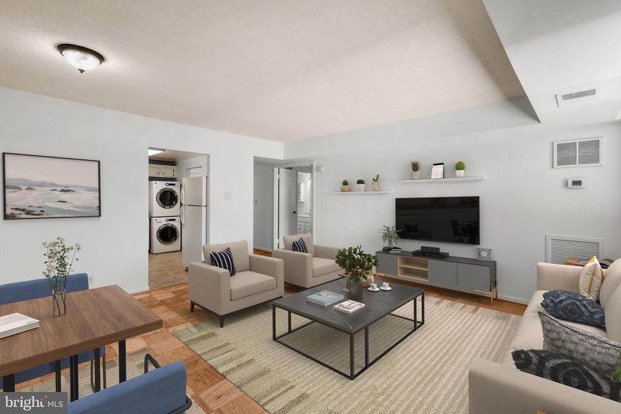 Open Sunday 10/27  from 1-3PM.  Welcome to this 1 Bedroom, 1 Bathroom condo on the 12th floor of The Elizabeth, offering a bright and modern living space in the heart of Chevy Chase.   Freshly painted and move-in ready.  Great living/dining room space with lots of natural light.  Laundry in-unit which offers great convenience.  Spacious size Bedroom with en-suite bathroom.  Large walk-in closet offers ample storage space.  This condo offers both comfort and practicality.

The Elizabeth Condo is a premier building, featuring top-notch amenities including a 24/7 front desk attendants, an indoor pool, gym, party rooms and outdoor lounging spaces, providing residents with the ultimate in luxury living.

Situated in an unbeatable location, residents will enjoy easy access to a plethora of amenities including restaurants, grocery stores, shopping and the metro, making it a true urban oasis.  Dont miss the opportunity to experience the best of city living in this remarkable condo.