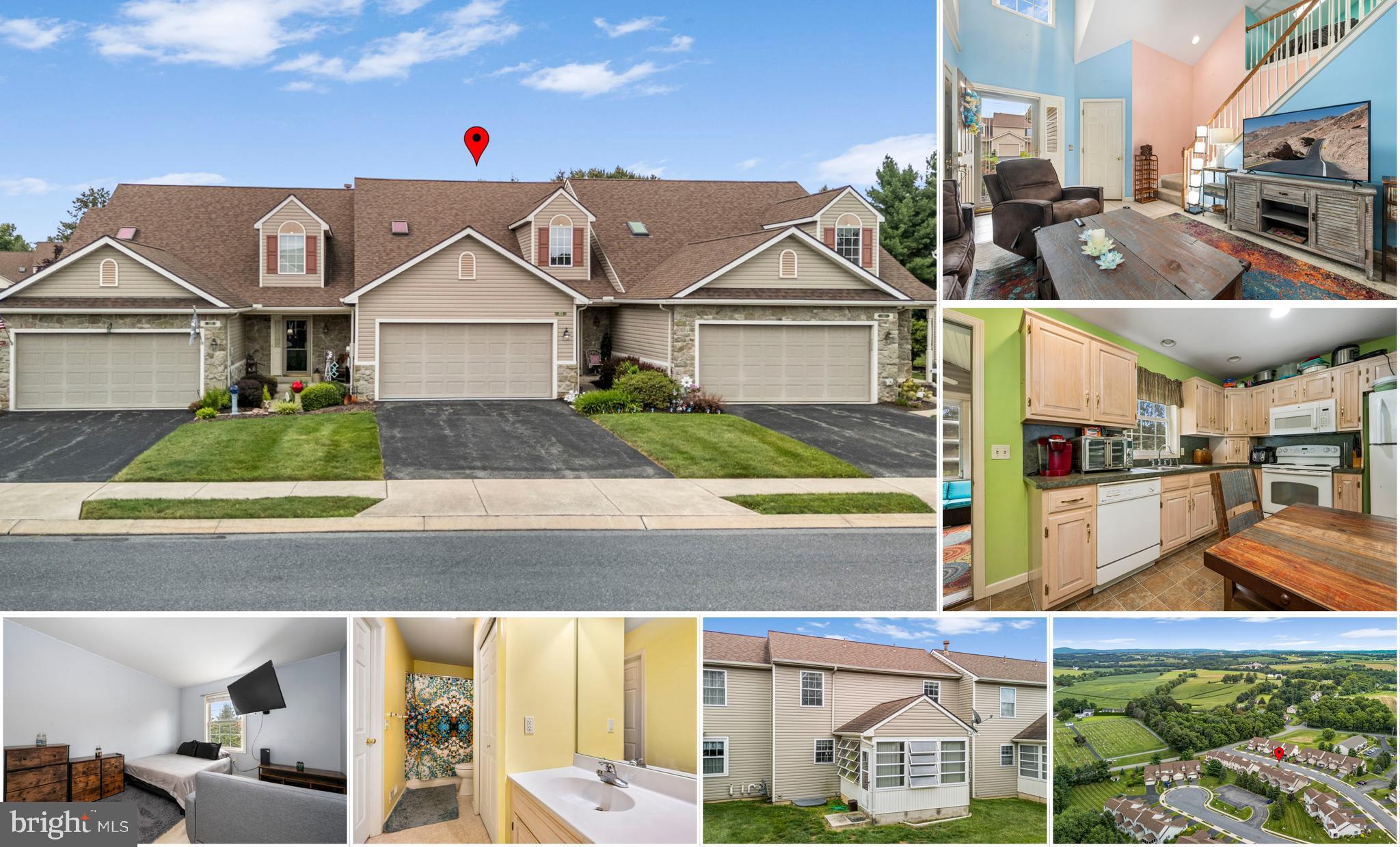 Welcome to serene suburban living! This right sized townhome offers the best of convenient living close to everything, where lots of natural light and a sunroom let you bring the best of the outside in, while the HOA takes care of the lawn care! With just the right blend of privacy and open space, a first floor bedroom with private bath, the convenience of a first floor laundry, lots of storage and loft space that connects the high ceilings to the living areas, this home is just waiting for you to see it in person to make it your own!