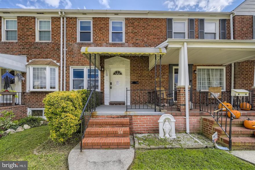 Beautifully Updated!! 3 bedroom, 2 full bath row home on a quiet street in Dundalk. The open concept main floor flows from living room to dining room to kitchen seamlessly. Kitchen features ample counter top space and cabinet storage with stylish white cabinets. 3 upstairs bedrooms with a full bath and sky light complete the top level. The finished basement adds additional entertaining space and with the full bath and exit door could be a 4th bedroom! New washer and dryer included.  Section 8 friendly!