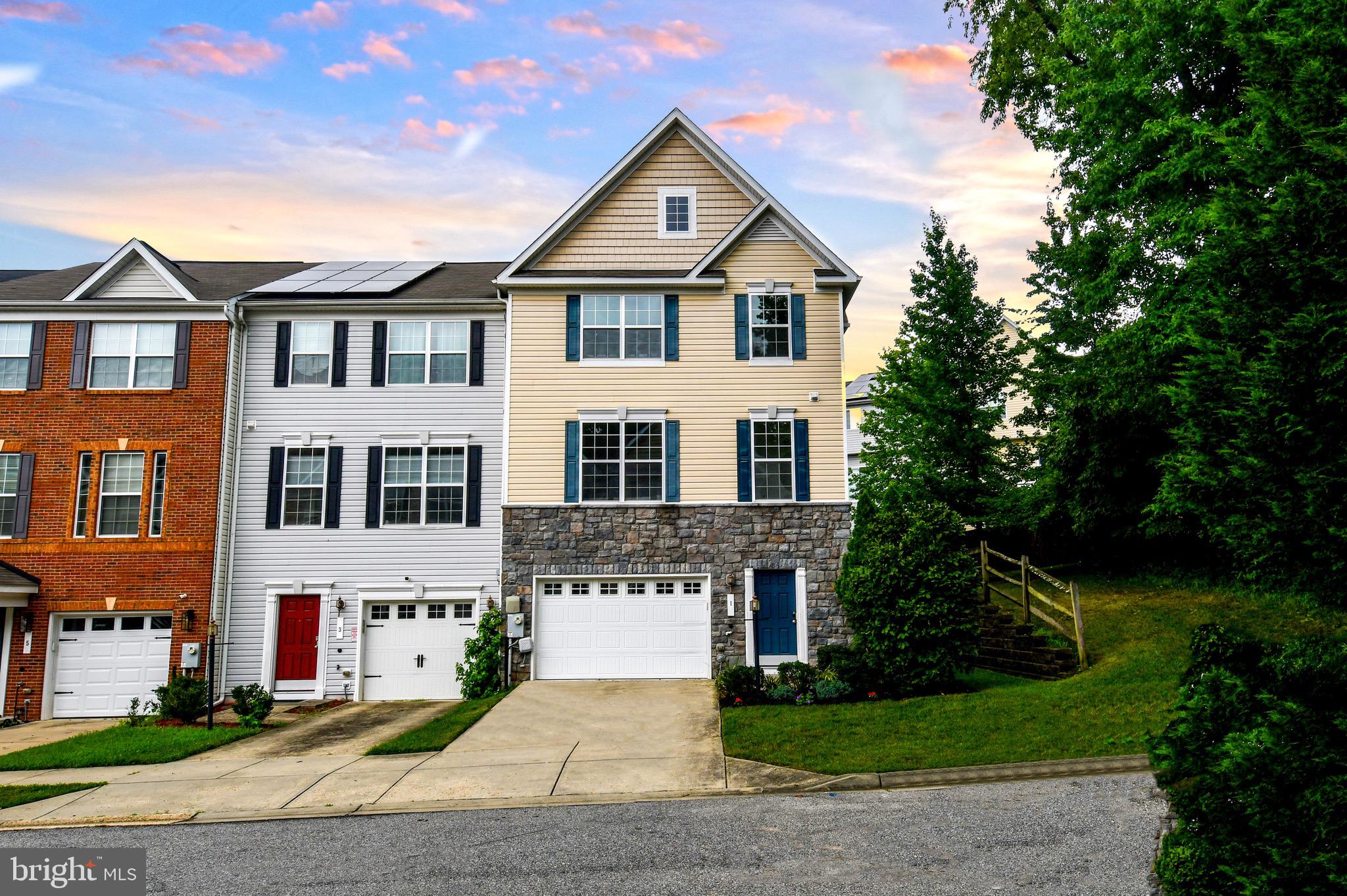 Welcome to 1 Thomasson Ct! This end unit townhome with a two-car garage boasts 3 floors of completely new renovations ready for you to move right in and make it your own. The home has been updated with all new W/W carpet, refresh paint, light fixtures, completely new bathrooms, floors and toilets throughout. The home includes 3 bedrooms and 2 full and 2 half bathrooms: a top floor laundry area, and a spacious deck spanning the full width of the home for you to enjoy through all seasons along with a newly installed patio to enjoy. There is a custom closet organizer in the owners walk in closet that conveys with the home . This location is pristine: situated 9 minutes from I-95/I-495 and 5 minutes from the Washington, DC borderline. There are also 2 Metro stations within 5 minutes of this home and 1 of those stations is within walking distance. This home gives you the great convenience of suburban living with the city right at your fingertips. Don't miss out on this wonderful gem! Schedule your showing today! SELLER PAID 1 YEAR WARRANTY.