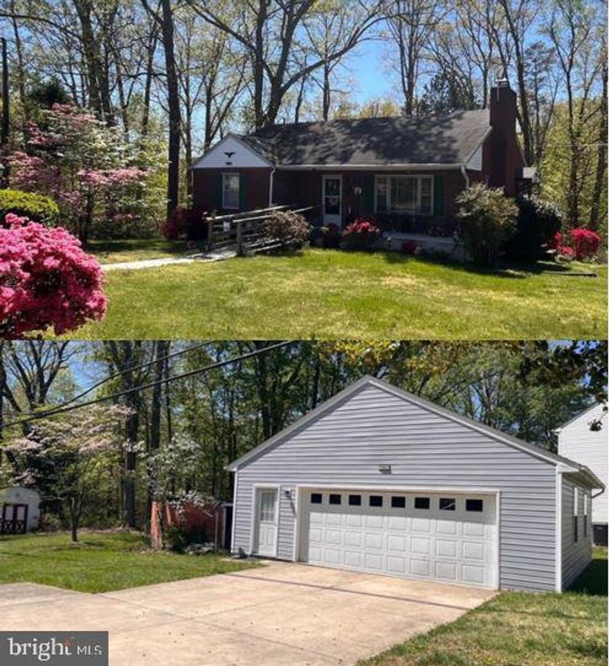 You get 3 subdivided lots with this home!! 
.6 of an acre lot to the left of the home, the home sits at 106 Village Dr and then the lot to the right of the home (104 Village Dr)  has an oversized detached garage…all included in the price of &325,000!!!  (The 3 tax map ID #'s are: 24B3-12R (104 Village Dr) & 24B3-11R (106 Village Dr) & 24B3--H (vacant lot .6 acre).
So much potential with this brick rambler, on the main level you have hardwood floors, 2 bedrooms, 1 bathroom, a large family room, separate dinning room and a kitchen. Walk upstairs to a large attic space that could easily be finished but is currently being used as storage. The walkout basement also has so much potential, all the makings for an easily finished space, it use to be a seperate apartment with a bathroom, kitchenette and family room... now it is currently all being used as storage.  Sellers are working quickly to get it all cleared out and ready for the next buyer to make this house into a cozy home.  Perfect location right off of Lafayette Blvd, just down the street from downtown Fredericksburg, minutes away from I-95, and minutes from Massaponax where you will find all your favorite dinning and shopping.