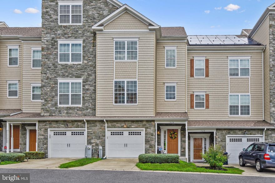 LOVE Living in your light and breezy 3 BR, 2 full and 2 half bath,  2214 finished square feet 7 year old garage townhome just a short bike ride to the Chesapeake Bay and adorable town of North Beach.  Beautiful kitchen with granite counters, dark cabinetry, center island and breakfast bar is open to large living room and spacious deck--perfect for entertaining!  Spacious master bedroom with high ceilings, large walk in closet and private bathroom with soaking tub , separate shower and dual vanity will be appreciated every day.  Two other upper level bedrooms are a great size too.  Laundry room is conveniently located on upper level.   Main level has garage, powder room and family room that  opens to  patio.     Priced to Sell today.  Welcome to your new home--3614 Glouster Drive