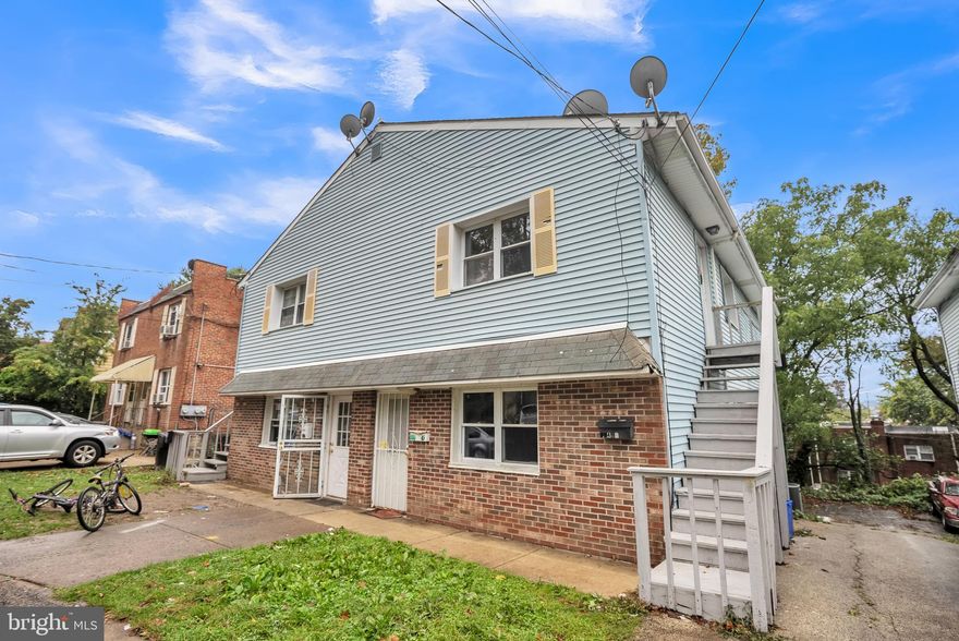 Investor or Owner-Occupant Opportunity!  Capitalize on the property's strategic location, moments away from the Lawndale train station, a convenient attraction for tenants!
This two unit multi-family property features a private entry for each unit,  open floor plan, spacious living areas, each with one bedroom and one full bathroom.  

You'll find recently added new washers/dryers and refrigerator in each unit.  This property features Central AC for each unit and has separate utilities.  All tenants are responsible for their own utilities. 

The second floor unit has just been freshly painted,  and has been left vacant for optional owner-occupant or tenant of your choice. 
Around back is an oversized garage.
Quick 15 minute train ride to Center City Philadelphia, close to shopping, dining and recreational facilities. Don't miss this business opportunity!