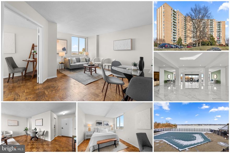 Welcome to resort-style living at Marina Towers! Perched on the 14th floor, this beautifully updated condo offers sweeping views of the Potomac River and D.C. monuments. A hidden gem in North Old Town Alexandria, this home has been freshly painted and features new stainless steel appliances. Bright and sunny, it’s a wonderful place to call home, a perfect second home for weekend getaways, or an excellent low-maintenance rental property for passive income.

Residents at Marina Towers enjoy exceptional amenities, including a riverfront pool, newly equipped fitness center, sauna, private dog park, and access to the Mt. Vernon Trail. Additional conveniences include a riverside clubroom with a kitchen and bar, an on-site convenience store, dry cleaners, car wash area, 24/7 concierge, and ample parking. Ideally located just minutes from Reagan National Airport, Old Town Alexandria, and King Street’s shops and restaurants, Marina Towers also provides seamless access to the Express Bus, Braddock Metro, Potomac Yards Metro, Amazon HQ, VA Tech, and The Pentagon.
With monthly condo dues covering all utilities (except internet and cable), this no-smoking community ensures a hassle-free and vibrant lifestyle. Nestled on six peaceful acres in North Old Town, Marina Towers is your private urban oasis.

Offer deadline has been set for 2 PM on Tuesday 1/28/25.