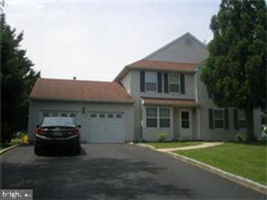 3-BR, 2 and half bath home with basement and two car garage on a half acre lot; new kitchen counter-top and appliances, new heating/cooling system; recessed lights and ceiling fans , ample space for family gathering . back-yard; 20'x20' patio and an in-ground swing-set. Close to shopping-malls and schools. Bordentown features a very good school system. Picturesque downtown area. convenient commute to North and South by car or train; close to highways and train station ("River line"). Come and enjoy this beautiful home today.