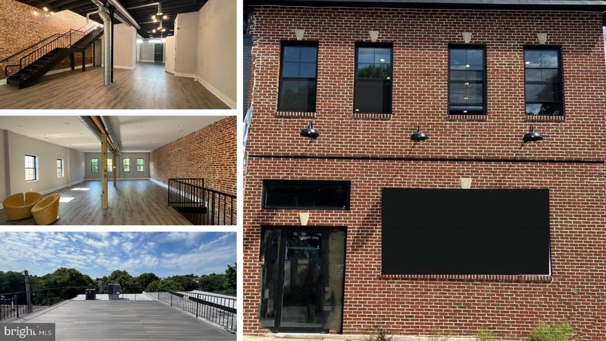 Amazing opportunity to buy prime real estate in Southeast Baltimore near Belnor Square Park.  Property is fully renovated from top-to-bottom (basically brand-new). Two floors of open space and a huge roof-top deck, suitable for flex space, retail, office, religious, and commercial. C-1 zoning allows for potential conversion to residential or mix-use. Close to Johns Hopkins main and Bayview, Downtown, and Patterson Park. Possibilities are endless. MUST SEE!