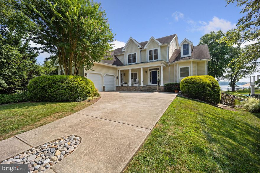 Below recommended list price for quick sale!!! Lovely  waterfront home on the Rhode River with over 5,500 square feet of living space on three levels!  Deep water dock, 5' MLW with 3 boat lifts. Southern exposure for fantastic sunsets from nearly every room, decks and saltwater pool. Open living room with wall of glass. Main level master, hardwood floors, solar panels and generator.  Total of 6 good sized bedrooms! Great space. Lovely deck overlooking  pool and river.  Huge walk out recreation room in lower level. Located on a very quiet peninsula just 45 minutes from DC. See virtual tour video. Improvements include: new HVAC in lower level, full interior painted, new pool cover, dock lights  installed, new water system upgrades, new generator, landscaping updates, TV and Sonos upgrades, alarm/security system installed, new washer/dryer, boat lift added to end of dock for 25ft boat, upgrade of one of existing lifts, upgrade of water supply to dock. Floors recently refinished