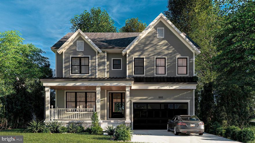 Introducing 5312 Bangor Drive, a newly constructed custom home in Garrett Park Estates where organic, contemporary design meets thoughtful craftsmanship. This five bedroom, four-and-a-half-bathroom residence is filled with striking architectural details, including White Oak flooring, 10-foot ceilings, brass accents, natural wood elements, designer fixtures, recessed lighting, and inviting outdoor spaces. A stone covered front porch with a tongue and groove wood ceiling leads into a welcoming foyer. The light filled living room with expansive windows and recessed lighting flows into the formal dining room with crown molding and an elegant chandelier.
The great room serves as the centerpiece of the home, featuring built-in cabinetry flanking a gas fireplace and access to the covered flagstone porch. The open concept layout highlights a chef’s kitchen with a Jenn Air appliance suite, a professional grade six-burner gas range with brass knobs, quartz countertops and backsplash, brass finishes, an extensive floor to ceiling wall pantry, an additional pantry, and a large center island with waterfall counters. A sun filled breakfast area sits just off the kitchen. Adjacent to the two-car garage is a mudroom and drop zone with built in cubbies and shelving. The main level is complete with a powder room.

The stairway to the second level is enhanced by a large square picture window. Upstairs are four spacious en-suite bedrooms and four well-appointed full bathrooms. The primary suite features treetop views, recessed lighting, a tray ceiling, an elegant chandelier, and a large walk-in closet with an extensive organizing system—you will love this closet. The spa inspired bathroom includes a double sink quartz vanity, a free-standing soaking tub with a floor mounted faucet, a glass enclosed shower with fluted tile, a handheld wand, and a built-in bench, along with a separate toilet closet. A versatile upper landing provides space for a desk area, and there is a well-equipped laundry room with cabinetry. Three of the end-suited bedrooms include walk-in closets, and all bedrooms feature White Oak flooring and overhead lighting.

The lower level offers durable luxury vinyl flooring, an impressive recreation room with recessed lighting, and a wet bar with a wine refrigerator, and ample cabinetry. This level also includes a gym, an additional bedroom, a full bathroom, and a utility room with generous storage.

The deep fenced backyard provides space to run and play. Enjoy the outdoor setting with a covered flagstone porch and a level, newly grassed yard ideal for relaxing or entertaining. Ideally located in the Walter Johnson school district, this home is just blocks from the Strathmore Grosvenor Metro, the MARC train, Rock Creek Park, Strathmore Music Center, White Flint Park, Garrett Park Elementary School, and the North Bethesda shops.
