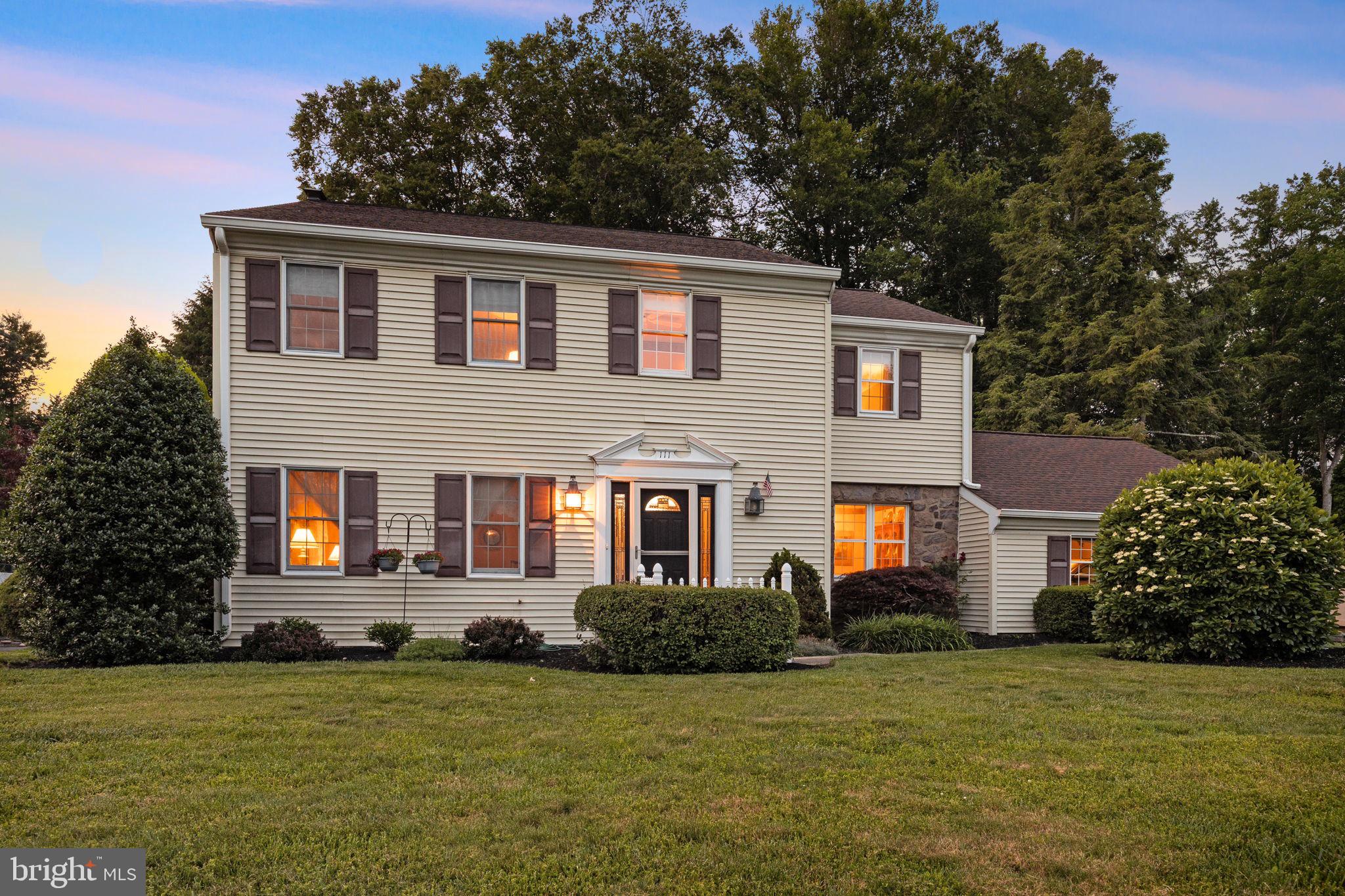 *PRICE IMPROVEMENT* A center hall colonial in the heart of the Council Rock School District. I don't think we need to say much more, but we will. Welcome to 111 Briarwood. Having been in the home for a better part of 40 years, it is time for somebody else to enjoy many years of happiness in this quiet neighborhood in highly sought after Bucks County Pennsylvania. Boasting over 2600 ft.² of finished living space, four bedrooms, two full bathrooms with a powder room on the lower level, we bring this to market to entertain those of you looking for just that. As you pull up to the home, you will see that 111 Briarwood is perched up a small hill, giving it that extra sense of privacy from the neighborhood street. With plenty of frontage, this home also has a spacious backyard to add whatever home upgrades you choose to the exterior. As you enter into the home, you immediately notice the well cared for wood flooring, a formal dining room to your right, a formal living room to your left, with the center hall stairway splitting the two. Past the stairwell, you will find a spacious family room with a wood-burning fireplace, an updated kitchen with a breakfast area, as well as main level laundry with a half bath. As you head upstairs to the second level, the sellers have just replaced all of the carpeting along with numerous rooms freshly painted. This home will not last long and we are very excited to open the doors to you and your loved ones.
