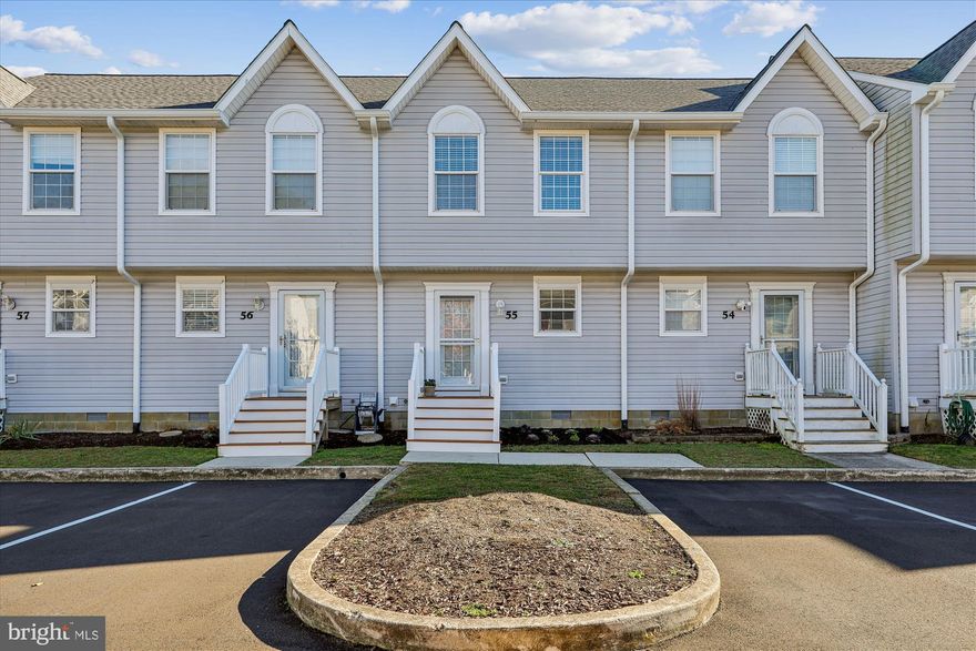 Bethany Meadows is just 3 miles to the boardwalk and beach. Bethany Meadows offers pool and tennis courts. This could be your home away from home at the beach or your full time residence. Freshly painted through out, new carpets and SS appliances. The 2nd floor has 2 bedrooms, one has ensuite bath, There is an additional hall bath, Both have been updated. The first floor features an open floor plan as well as a 3rd bedroom/office. Additionally there is a  1/2 bath.  A stack washer and dryer are also included.
You need to check this out.