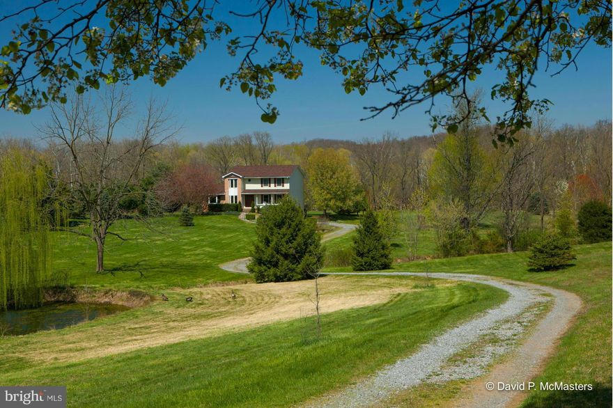 Wow! 5+ acres ON the Potomac with pond stream and big home. Beautiful Setting. Great PRIVACY at end of long winding entry drive. Large comfortable house w/ hardwood floors, big ceramic tile kitchen,  improved basement, 4 BR. Brick w/b fireplace. Many rooms have river view. Neat deck. Peaceful and quiet! New roof 2015, new HVAC 2014. Community has boat ramp. Convenient to I-81, MARC train.