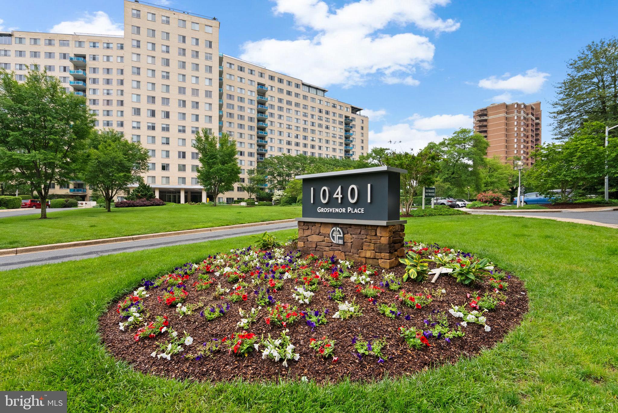 Welcome home to this prime location with spectacular views! Just minutes from the Metro, Strathmore Arts Center, NIH, Bethesda Naval and major thoroughfares (I-495 & I-270) are nearby. The sought after Grosvenor Community features acres of parkland, a lake, pool, tennis courts, tot lots, picnic area, roof lounge & terrace, library, a modern fitness center, hair salon, cleaners, an updated laundry facility with over 20 washers & dryers, and a wonderful 5 star Grosvenor Market just outside your door to buy groceries, fresh fruits, vegetables and wine!! This spacious 2-bedroom, 1-bathroom condo offers over 1,090 square feet of living space and a private balcony with scenic lake views. The open living and dining area provides a versatile space for entertaining, complemented by a functional galley kitchen. The building has security and 24/7 reception desk concierge. All utilities are included in the monthly condo fee. Best way to simplify your life in a comfortable, convenient, and lovely location! Service dogs are allowed.