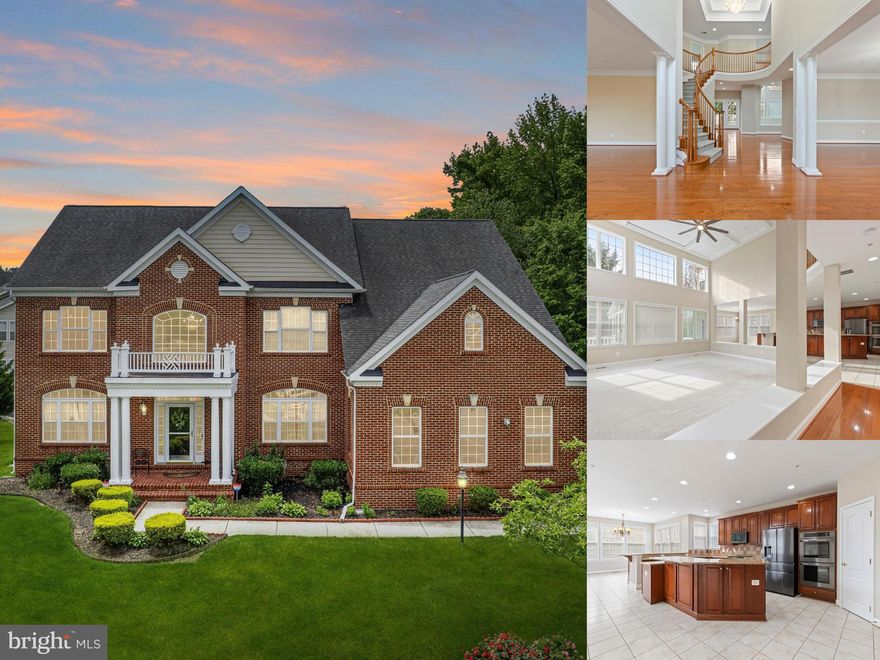 Welcome to 14201 Village Manor Court, a former model home offering over 7,400 sq. ft. of finished living space in the sought-after Palisades community. Nestled on a quiet cul-de-sac, this colonial blends timeless design with thoughtful modern upgrades across three impressive levels. Step into a grand two-story foyer with a sweeping curved staircase and chandelier with Aladdin light lift. Formal living and dining rooms flank the entry, while the sunken two-story family room—with coffered ceilings, tray lighting, and fireplace—anchors the home. The gourmet kitchen features cherry cabinetry, granite countertops, LG black stainless steel appliances (2022), double wall oven, oversized island, breakfast bar, butler’s pantry, and a morning room that flows into a four-season sunroom with heat and air. Hardwood floors and large-format ceramic tile create warmth and elegance throughout. Upstairs, a catwalk overlooks the foyer and family room. Each of the four bedrooms boasts an en-suite bath, including the luxurious primary suite with sitting room, two walk-in closets, and a spa-style bath with soaking tub, dual vanities, and a river rock shower. The finished lower level expands your living space with a fifth bedroom and full bath, a rec and gym area, a home theater with in-wall speakers and platform lighting (recliners negotiable), a full wet bar with second fridge, and a widened walkout areaway. Two large unfinished rooms provide ample storage. Outdoor amenities include a composite deck, storage shed with electric, and wide concrete driveway. The side-load two-car garage is fully finished with epoxy flooring. High-end upgrades throughout include: motion-controlled smart lighting, dual-zone HVAC (2019), whole-home surge protection, Moen Flo automatic leak detection/shutoff system, RainSoft water softener with reverse osmosis, irrigation system, Generac 16KW backup generator, and leased Tesla solar panels for efficiency. Blending luxury, comfort, and modern convenience, this exceptional Upper Marlboro home is truly move-in ready. Ask about our 1st-year 4.375% interest rate and 2-1 Buydown financing options! Rates and availability subject to change; buyer qualification required.