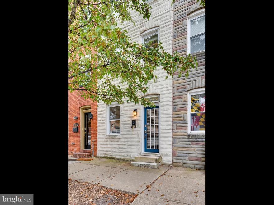 The perfect situation awaits!! Stunning, updated three level row home two blocks from Canton Square! This home features beautiful Brazilian hardwood floors, exposed brick wall, open riser staircase, crown molding, gourmet kitchen with stainless steel appliance and soap stone counters, master bedroom suite with gorgeous bathroom, two-zone heat, two rear sheds provide plenty of storage.