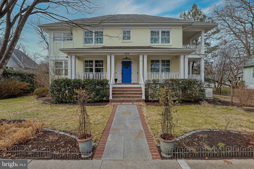 OPEN HOUSE CANCELLED. Fresh to the Market:  A stunning custom-designed colonial nestled on a quiet street and ideally located in the heart of Ashton Heights.  Completely renovated by Griffin Head Renovation & Design in 2005, this Arlington classic is the perfect blend of sophisticated charm, high quality finishes, and modern conveniences.   Situated on a gorgeous large lot (10K+ SF), the home is 6 blocks from the VA SQ metro and a short stroll to Clarendon and the bustling orange line corridor.  Features include 5 generously sized bedrooms (4 upper, 1 lower), 4.5 baths, luxurious primary bedroom with ensuite and incredible closet space, a gourmet kitchen with high-end appliances (Wolf, Sub-zero) and a custom island overlooking a large family room, a gorgeous living room with built-in bookcases, formal dining room, three fireplaces (one wood-burning, two gas), mudroom, Brazilian Cherry hardwood flooring, and an inviting sunroom perfect for curling up with your favorite book.  The lower level includes delightfully cheery laundry room, spacious recreation and hang-out space and a guest room and full bath.  There is also a separate laundry hook-up on the upper level and a two-car garage. The icing on the cake:  An inviting front porch, several balconies, and a beautiful flagstone patio perfect for entertaining family and friends. All this on a  large landscaped lot blocks from Metro, restaurants, coffee shops, stores, groceries, pharmacies, fitness centers, parks and playgrounds.  What's not to love?  Floorplans and amentities & features posted online. Contact the listing agent for more information.