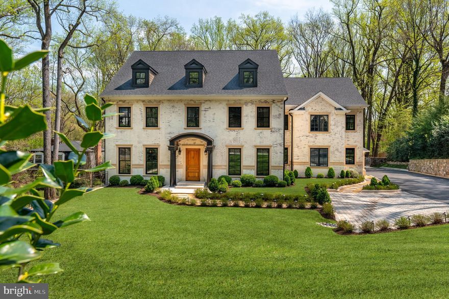 Brand new designer home, the result of an 18 month project collaboration between builder and designer, respectively; The South Hampton Group and HH Designs. Located on an impeccably sculpted one acre lot, surrounded by a park-like setting, all in one of McLean's premier locations- Langley Forest/River Oaks!  Showcasing unrivaled craftsmanship, custom finishes and flooded by designer vision and stunning millwork. A true entertainer's delight with an elegant formal Living Room with built-ins, custom Library/Study, Dining Room and sophisticated chef's Kitchen adorned with top-of-the-line appliances, numerous coffered ceilings, large center island that opens to the Family Room that is surrounded by French Doors. Upper Level features the incredible Master Suite with double spa like Baths and two custom walk-in Closets. To complete the upper level there are 4 En Suites and Laundry Room with double W/D units. Finished Lower Level boasts the Professional Fitness Room, private Bedroom and Full Bath, and walk-out basement. The exterior features include an expansive natural travertine patio overlooking the lush gardens, fenced yard, 4 car garage w/ granite cobble portico, and additional 4 car granite cobble parking pad!