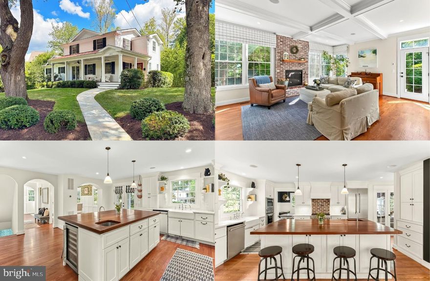 *** OFFER DEADLINE - Monday 9/8 @ NOON *** Completely renovated and expanded, this stunning 5 bedroom, 3.5 bath home nestled in rarely available Sigmona Park offers plenty of living space on three finished levels and countless upgrades. The beauty begins outside with a Hardi-plank siding exterior, pristine landscaping, and a large welcoming wrap around front porch. Every detail was thoughtfully curated with an emphasis on craftsmanship and timeless style, including handmade, custom cabinetry throughout the home, custom woodwork including board and batten, rich hardwood flooring, Restoration Hardware fixtures and lighting in the primary bath, and designer touches such as Pottery Barn dining room lighting and antique, recovered milk glass fixtures above the kitchen island. A unique highlight is the antique glass, salvaged from a historic home in Maine, showcased in the built-in cabinetry in the dining room featuring elegant custom finishes. ****** The chef’s kitchen is a true showpiece, featuring Thermador appliances: a 6-burner slide in gas range, wall oven with built-in microwave, refrigerator, and dishwasher, along with a Rohl faucet, pot filler, and a prep sink with foot-pedal operation. The large center island provides bar style seating, while a stylish breakfast nook is ideal for casual dining. The spacious family room with a coffered ceiling and walls of windows invites you to gather and relax in front of a floor to ceiling brick gas fireplace. A main level office, walk-in pantry, chic powder room, and a mudroom designed for everyday functionality with brick flooring, built-in cubbies, and a convenient dog shower compliment the main level. ****** Hardwood flooring continues upstairs and into the primary suite boasting a custom tray ceiling, ample closet space, including a walk-in closet, and a private bath with a granite topped dual sink vanity, and large frameless glass walk-in shower. Three additional light and cheerful bedrooms share the hall bath, and there is a closet in the upstairs hallway with plumbing and electrical for a stackable washer and dryer adding convenience. ****** The lower level has plenty of space for a multitude of activities featuring a generous recreation room, and a den/media room. A 5th legal bedroom combined with an additional full bath makes a perfect guest suite, while a laundry room and large storage room complete the lower level. Outdoor living is equally impressive, with a private stone patio, built-in firepit, and ample space for entertaining, all surrounded by lush privacy plantings. A built-in speaker system on the main level enhances the home’s entertainment experience. ****** This exceptional home combines character, quality, and modern amenities in one of Falls Church’s most desirable neighborhoods—with no HOA. Feeds to Haycock Elementary, Longfellow Middle, and McLean High School. Commuters will appreciate the central location to major commuter routes and Metro, and everyone will enjoy the area’s finest shopping, dining, and entertainment experiences in every direction. If you’re looking for a home renovated with expert craftsmanship in a sensational location, look no further—it awaits you here!