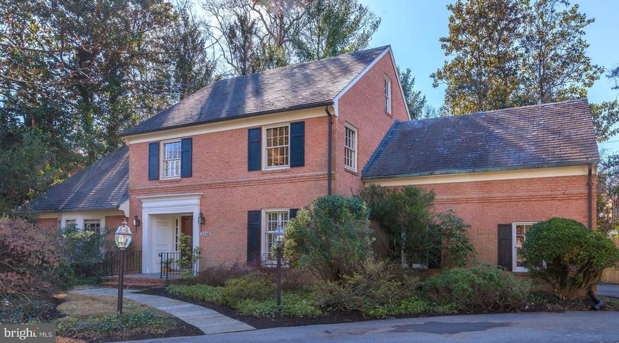 Stately Colonial in sought-after Edgemoor w/ Club access.Welcoming center hall w/ curved staircase, elegant living room w/ fireplace & formal dining room. Sizeable eat-in kitchen w/ access to spacious family rm w/ fireplace opens to screened-in porch. 5 BR & 2 full baths up.Finished lower level w/ den & full bath. 2-car garage, private rear & side yards. Steps to Bethesda.