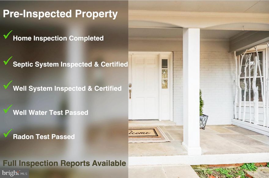 OFFER DEADLINE – 5 PM Tuesday (3/24)

Pre-inspected and move-in ready, this versatile open-concept home offers over 4,500 sq ft of finished space on a private, fully fenced and gated 2.41-acre oasis.

All major inspections completed with excellent results: full home inspection, septic system inspected & certified, well system inspected & certified, well water quality tested and passed EPA drinking standards, radon test passed. Full reports available for complete transparency and peace of mind.

Extensive upgrades since 2022 include a brand-new septic system, upgraded well water infrastructure (tank, softener, UV filtration, and water heater), full electrical panel and wiring update with Montgomery County certification, finished mudroom, renewed 600+ sq ft deck with pergola, and new concrete pathways around the home, along with many additional improvements.

Tucked behind fully fenced grounds with brick pillars, walls, and gates, this home offers park-like surroundings, pond views, vegetable garden space, and serene flagstone paths — ideal for nature lovers seeking privacy and tranquility. The flexible 5-bedroom, 3-bath layout suits multigenerational living or in-law suite use, with a bright main level featuring a gourmet kitchen, spacious living and dining areas, and an office/flex room, plus a separate 500+ sq ft lower-level suite with its own fireplace, living area, bedroom, and bath.