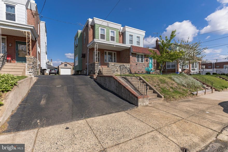 3 bedroom brick twin with  detached garage in Burholme. Spacious straight though with original hardwood flooring through 1st floor living area.  Formal living room and formal dining room.  Walk past dining room to large eat-in kitchen off back of house which has entry leading to back yard  Walk upstairs to 3 spacious bedrooms and full hall bathroom.  Walk down stairs to full size unfinished basement with half bathroom and laundry area.  Side shared driveway offering plenty of off-street parking including one-car detached garage. Newer natural gas boiler with expansion tank.  Refrigerator, washer and dryer are all included in sale.  Note:  Property is an Estate Sale.  Make your offer today before this home is gone !