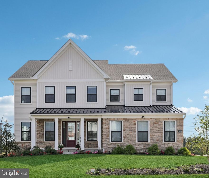 This impressive 5-bedroom, 5-bath single-family home, in the highly sought-after Reserve at Center Square community in Worcester Township, offers over 5,200 finished square feet of luxurious living on nearly a half acre Lot in Methacton School District.  Step inside to discover 10’ ceilings, beautiful upgraded luxury vinyl plank flooring, and full-height doors throughout the main level. The flexible floor plan includes a formal living room (could be used as dining room), a spacious family room with a gas fireplace, upgraded surround, wood mantle, and marble hearth, plus sliders to a custom 600 square foot composite deck with staircase to the rear yard with views of the open Farmland.  The gourmet kitchen is designed for both everyday living and entertaining, featuring expanded cabinetry with pull-out drawers, upgraded granite countertops and backsplash, 4 pendant lights over an oversized breakfast bar with seating for 6+, high end appliances including a 4-door refrigerator, wall oven and microwave, 5-burner gas cooktop with upgraded exterior venting, double Stainless Steel sink and convenient trash drawer. Just off the kitchen, access the two pantry closets, a double coat closet and 2-car garage with automatic openers with an electric car outlet . A main-level bedroom (or office) and a gorgeous full bath with shower stall complete the first floor.  Upstairs, the luxurious primary suite offers two walk-in closets, an ensuite bath with dual vanities, water closet, oversized shower, transom windows, and a large linen closet. Additional bedrooms, designed with comfort and convenience in mind, showcase a Jack & Jill suite with a double vanity and a separate tub/shower accented with subway tile, with one bedroom having hardwood flooring.  There is also a private ensuite bedroom featuring its own full bathroom with tub/shower having subway tile.  All upper secondary bedrooms feature walk-in closets. Conveniences include a 15x7 upper level laundry room with utility sink, tile flooring, and pull-down attic stairs.  The finished walk-out basement (38x24) boasts 9’ ceilings, recessed lighting, sliders to the rear yard, a full bath with tub/shower, and an abundance of unfinished storage space.  With countless upgrades throughout, this home combines elegance, function, and comfort in one of Montgomery County’s most desirable neighborhoods with walking trails and tranquil lake.  Conveniently located near Heebner Park, Zacharias Creek Trail, Merrymead Farm, Skippack Village, Evansburg State Park, Eagleville Park and many fine dining establishments.  Be sure to check this out and view the list of upgrades on this magnificent home!