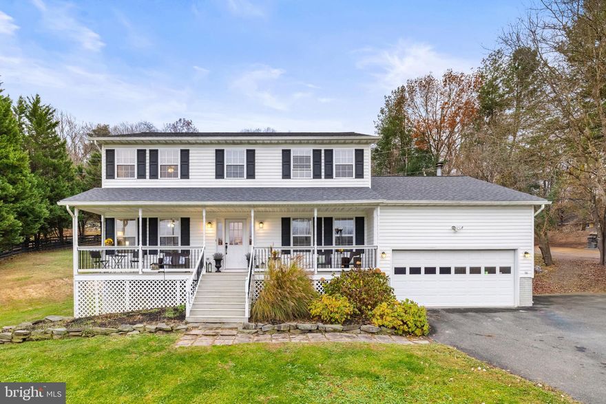 Welcome to White Tail Ridge!

New ROOF 2017, SS appliances, refrigerator & W/D new in 2023.  New HVAC on Lower Levels 2017.

Nestled on 2.01 pastoral acres, this spacious 4 BR 2.5 BA home features a charming front porch perfect for afternoon gatherings overlooking the mountain woodland view.  

The front porch beckons visitors to enter the vaulted foyer, lovely half bath with custom vanity & office or private studio space & on to a wonderfully open kitchen space with breakfast bar, island & eat in kitchen area with views to the rear of the property.    Entertain guests in the formal dining & living room with lovely chair molding & windows to both the mountain views in front & field & tree line to the rear of the 2.01 acres.

The rear deck off family room is perfect for dining & entertaining in the serene outdoor setting surrounded by rolling hills & tree lines off a little country lane.  Room to stretch & grow, garden, enjoy the outdoors while still plenty of room to invite friends & family & share a good meal, a nice fire in the family room fireplace off the rear deck, or movie night as a family with plenty of room for that big comfy sectional!

The full basement offers the opportunity for abundant space to grow with double sliding door to side yard.  The full laundry open to the ample double garage w/ plenty of storage.  Guests will enjoy plenty of off the lane parking in the roomy paved parking area outside garage just steps from the front porch steps.  Plenty of room for the bicycles, kayaks, canoe & more!

The roomy primary bedroom faces mountain woodland views to the front of the home & features an en-suite bath with shower and soaking tub, double vanities & plenty of natural light as well as a spacious walk in master closet.

The upper sun drenched landing opens to four spacious bedrooms & shares a lovely full bath & additional hall linen closet.

We love the location off Blue Mountain Road just a few mile from the Rt 50 & Rt 17 intersection near beautiful Sky Meadow.  Nearby Jim's Country Store offers a wonderful variety of soups, chili, sandwiches, burgers, beverages & more for convenience close to home.  There is a Citizens Convenience Center trash collection at the bottom of Blue Mountain next to the little convenience grocery store, too!  And the RIVER!  What a wonderful commuter drive along the Shenandoah out to Rt. 50 along Howellsville.  There are lots of boat launches & areas to put in kayaks & canoes not far from the home.  Bring the fishing poles!