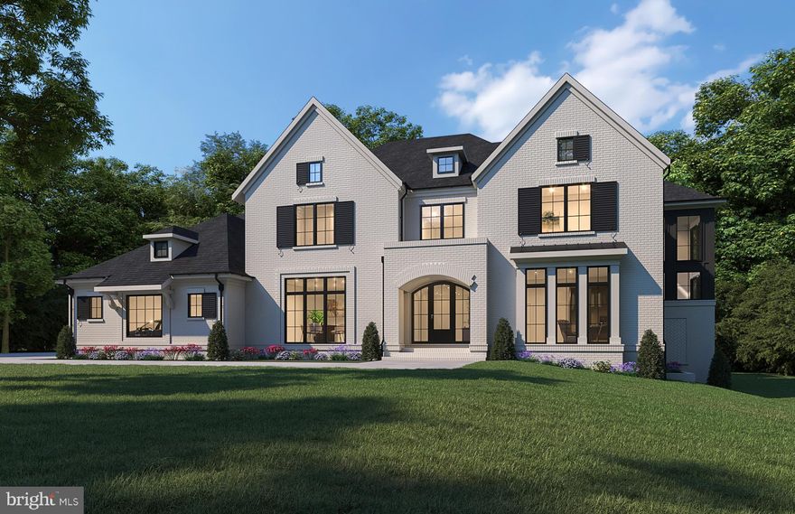 Cherry Hill Custom Homes presents 8912 Gallant Green Drive. This one of a kind property boasts 1.42 acres on a quiet street in Woodside Estates, and includes a pool.  The gorgeous transitional design features 6 bedrooms, 6 full bathrooms, and three powder rooms with 8,594 square feet of finished living space over three levels, dual staircases, and an attached four car garage. The main level includes 10ft ceilings, a gourmet kitchen with Wolf and Subzero appliances, quartz countertops, and frame-less custom cabinetry, a rear prep kitchen, a main level guest suite, a breakfast nook and an elegant formal dining room. A great room with coffered ceiling and gas fireplace is flanked by a large covered porch with retractable screens, heaters, and a fireplace. A lounge area and a mudroom with  built-in cubbies complete the main level living spaces. The upper level is highlighted by a luxurious owner's suite with gas fireplace, dual walk-in closets with built-ins, a spa-like bathroom with heated floors, double vanities, stand-alone soaking tub, heavy glass enclosed shower and connection to the laundry room. The lower level features a spacious rec room with full-size wet bar and island, a separate powder room, an exercise room, an additional bedroom with full bathroom, a safe room, and a pool equipment room. This home has a built-in elevator shaft for optional conversion. Convenient to Tysons, McLean, and Spring Hill Rec Center. Spring Hill ES/ Cooper MS/ Langley HS. Delivery in early 2026. Call Listing Agent to schedule a time to walk the lot, see a finished product, or meet with the builder. Interior photos are from another home recently built by Cherry Hill Custom Homes. Actual finishes may differ from what you see in the listing photos.   Still time to choose finishes.