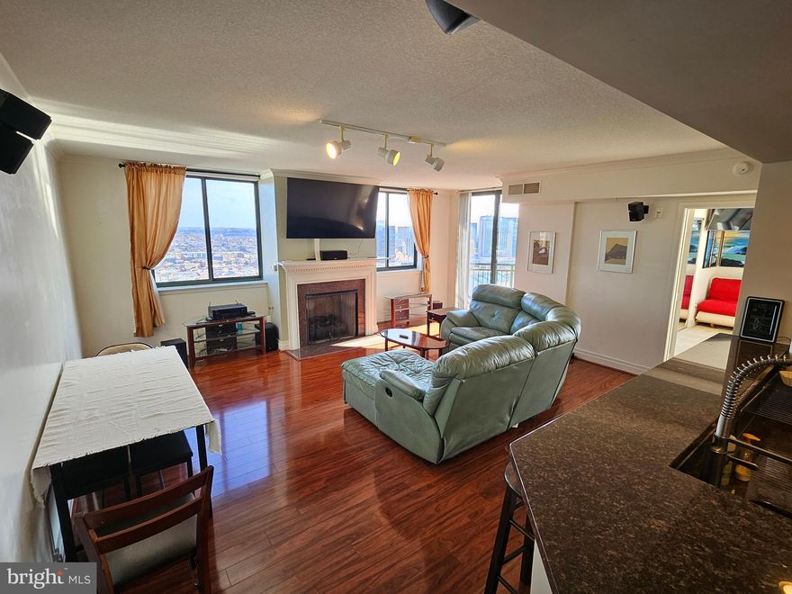 This unit is being made available for rent starting right away.  Landlord offers the rental fully furnished and leases can be made for 6 months or longer.   Perfect for medical students at University of Maryland Medical Center, Johns Hopkins or any of the other medical resident programs in Baltimore.   Enjoy downtown at its best with a quick commute to any of the cities renowned institutions.  

Come see the breathtaking,  panoramic views from the living room or each of the three bedrooms in this unit.   Two of the bedrooms have large en-suite bathrooms and plenty of closet space.    The in unit washer and dryer are full sized and can accommodate large bedding.  Fireplace in living room has its own thermostat to efficiently control heat in the winter.  

This fully furnished unit is also being offered with one garage parking space.  An additional parking space may be made available, contact agent for more details.   In unit WiFi is also available, inquire with Agent for more details.   

This is a turn key move in, landlord would prefer no additional furniture added to the unit.