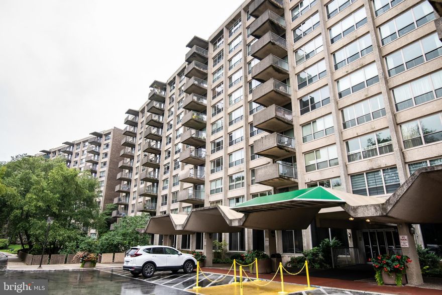 Welcome home to the coveted Green Hill community on 23 acres of lush landscaped grounds on the Main Line. Bring your personal touches to this spacious, 3 bedroom, 2-1/2 bathroom, "wrap unit". Embrace the warmth of natural light from large windows on 3 sides. This generously sized 1910 sq ft  promises easy comfort and living with an eat in kitchen, opening to a significantly sized dining room/living room with a built in wall of cabinets and shelves. Through large sliding glass doors enjoy the fresh air year round on your private balconies, one off of the dining room and another off of one of the bedrooms. Enjoy the convenience of full size in unit washer and dryer. Discover an abundance of storage with both reach in and walk in closets throughout and additional storage unit in lower level of the building. You'll appreciate the parking, with  a  reserved deeded indoor garage parking space plus plenty of additional parking for guests, This best value on the Main Line also includes all utilities built into the condo fee (except cable and internet). Make it your own. It's the perfect canvas for your imagination and design ideas for your next home.  Award winning Lower Merion School District. Quick drive to Center City, the City Ave. corridor and all places Main Line. Wonderful seasonal Community Pool (fee) . Indoor Pool and Health Club (fee) available in the West Building. Tennis and Pickle Ball easy to play on the 2 courts. Modern Playground for the children. Community Garden plot established in 2023  for a small seasonal garden plot fee. 24/7 Secured Front Gate and Doormen.   Offered AS IS.