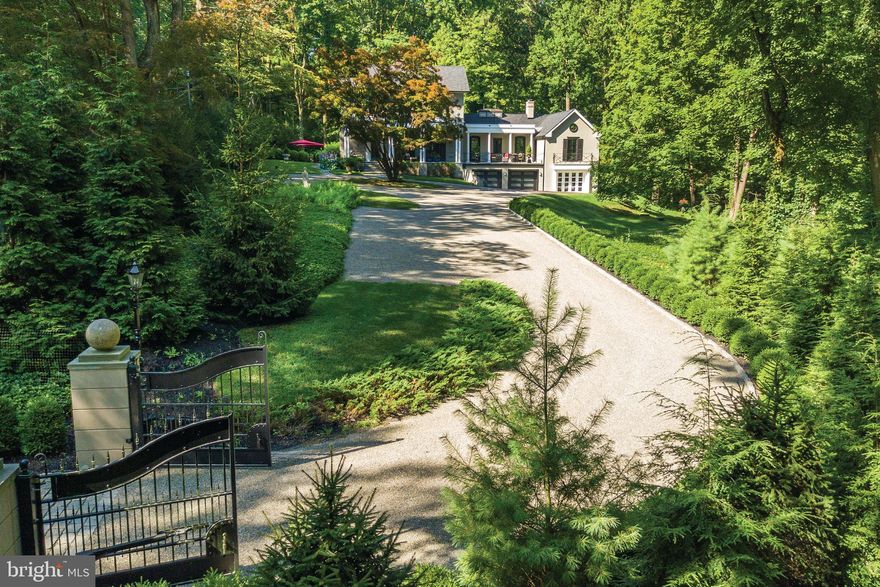 L’ Ecole – Built in 1858 is a rare historic gem refurbished with stylish, contemporary finishes for a luxurious, modern ambiance.  A masterful repurposing of the historic Green Hill School in the New Hope/Solebury School District, this exquisite residence offers a seamless blend of historic charm and modern luxury. Situated on over 5 acres of lush, private grounds with a gated entrance, the property provides unparalleled privacy and serenity. This stunning home features 4 spacious bedrooms, 4 full baths and 1 half bath, along with a second kitchen and expansive living spaces - perfect for entertaining or family gatherings. Outdoors, enjoy a saltwater pool set amidst beautifully landscaped grounds, terraces and a lovely pond creating a perfect oasis for relaxation and recreation.   Enjoy Bucks County's reputation as a tax  refuge for New York and New Jersey residents with easy access to both.  Located just 70 minutes from NYC, 60 minutes to Philadelphia, 30 minutes from Princeton and only 10 minutes to New Hope, this exceptional one-of-a-kind property combines tranquility with convenient access to major cultural and urban centers. With its historic roots, luxurious amenities and private setting, L’Ecole is a true retreat for those seeking elegance, comfort and exclusivity.