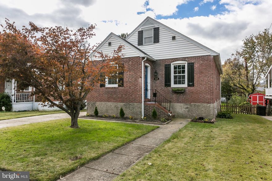 Beautifully updated all brick cape cod.  Hardwood floors throughout the main and upper levels. High ceiling and an open floor plan welcome you into the space. The kitchen offers 42" quality white cabinets with full extension drawers and soft close hinges. Sparkling quartz counters and stainless steel appliances including 5 burner gas stove with griddle. Two main level bedrooms with a fully updated bathroom. The upper level serves as the 3rd bedroom with ample storage, built ins, and character. The basement is divided into two large rooms running the length of the house. One side is carpeted and ready for movie or game night. The other side is perfect for storage, work space, laundry, etc. Could easily add a wall to create a 4th bedroom. Nicely updated half bath.  2-3 car driveway for off street parking .  Huge fenced rear yard is perfect for cook outs,  an outdoor retreat, or space for your fur babies!   Easy to see!  Make your appointment today for an in-person or virtual walk thru tour!  Link to video walk through now live!
