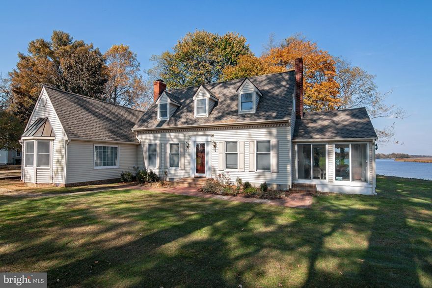 This charming cottage sits on a 5+ acre waterfront parcel , minutes from downtown Easton.   Wake up  every day looking at the spectacular Choptank River and rolling farm-land.  The house is waiting for you to make it your own  as it has great potential. There is an additional room upstairs that can serve as a bedroom , den or office. There are 2 detached garages , including one 3 car garage with a 2nd floor 1 bedroom apartment. This tranquil retreat is a rare find in Talbot County .