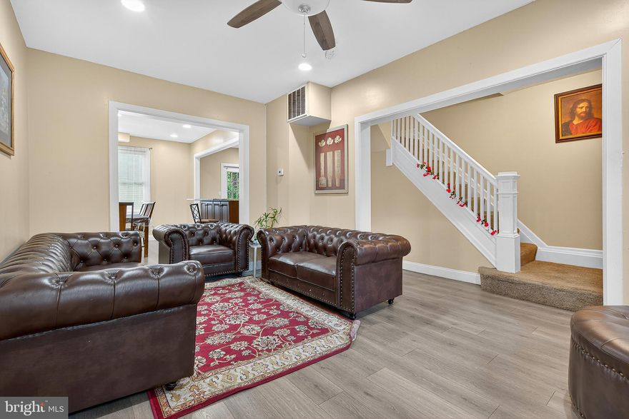 This well-maintained home features 4 spacious bedrooms and 2 full bathrooms, offering plenty of space for comfortable living. The main level offers a full bathroom, a bright living room, dining area, and an updated kitchen with granite countertops and a peninsula, perfect for entertaining. Upstairs, you’ll find 3 generously sized bedrooms and another full bath. The fully finished basement includes the 4th bedroom, a bonus room with washer and dryer hook-up, and an additional living or recreation space. Step outside to enjoy a cozy nice size deck, fully fenced yard, and a patio with shed. Parking access in rear and plenty of street parking. This move-in ready home has been lovingly cared for and is waiting for its new owner!