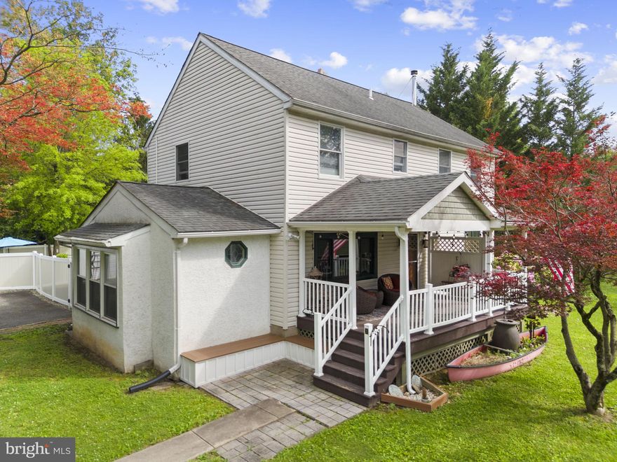 3 Bedroom Colonial with Heated In-Ground Pool & 1-Car Detached Garage in North Penn School District! Discover a residence defined by meticulous stewardship and numerous upgrades completed throughout the current ownership. Ideally situated just steps from Hancock Street Park, this 3-bedroom, 2.5-bath home offers privacy, convenience, and easy access to outdoor recreation. A deep covered front porch, installed in 2012, creates a welcoming entry through an Anderson door, leading into an interior filled with thoughtful updates throughout. The main level flows effortlessly from the dining area, featuring a new large picture window and Pergo flooring, into the stunning 2022 kitchen remodel. This space serves as the heart of the home, showcasing granite countertops, stainless steel appliances, custom built-ins, modern open shelving, and luxury vinyl plank flooring. The living room provides a cozy retreat with a wood stove, ideal for quiet winter evenings, while sliding glass doors open directly to the rear Trex deck, patio, and pool area for easy indoor-outdoor living. The sunken sunroom is filled with natural light from expansive windows and offers a space for plants, relaxing, or enjoying a quiet sitting area. This level is completed by a convenient powder room and a functional closet for added storage. The second level features a spacious primary bedroom with vaulted ceilings, a private sitting or office area, and a walk-in closet. Sliding glass doors lead to a private balcony, a great spot to enjoy a morning cup of coffee overlooking the pool. The ensuite bath includes a dual vanity, tile flooring, and a walk-in shower. Two additional generously sized bedrooms, each with ceiling fans, share a well-appointed hall bath with a classic tub/shower combination and tile finishes. Pull down steps lead to the attic for additional storage! The unfinished basement offers dedicated waterproofing, including an installed French drain and sump pump, along with 200-amp electrical service, a new water heater installed in 2026, generous storage space, and potential for future finishing if desired. The outdoor living space is designed for everyday enjoyment and entertaining, centered around the in-ground pool installed in 2018 and surrounded by a patio and maintenance-free Trex deck. Enclosed by privacy fencing, it creates a comfortable and secluded backyard setting, excellent for summer BBQ’s. A detached one-car garage provides versatile space for parking, storage, or workshop needs. Ideally located near Turning Point in North Wales for breakfast and brunch, plus a variety of dining along Bethlehem Pike and in downtown North Wales. Shopping and everyday conveniences are minutes away at Montgomery Mall, Wegmans, Target, Airport Square, and Montgomeryville, while outdoor recreation is close by at Hancock Street Park, Parkside Place Park, and the Wissahickon Creek trails. Contact us today to schedule your private tour of this exceptional property!