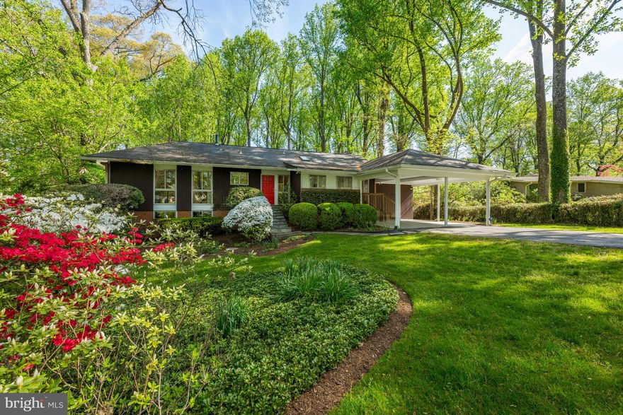 Wonderful opportunity to make this house your own!! Nestled in the highly desirable Charred Oak Estates neighborhood of Bethesda, 7813 Green Twig Road is a Mid-Century Modern gem offering a rare combination of privacy, design, and natural beauty. Situated on nearly half an acre and backing to a designated Community Recreation Area, this home provides the ultimate in tranquility and privacy just minutes from the conveniences of city life. Lovingly maintained by its original owners, this special residence exudes architectural charm with thoughtful spaces throughout. Inside, you'll find 5 bedrooms and 3 full bathrooms across two spacious, light-filled levels. The main level features a bright and airy living room with vaulted ceilings and a cozy wood-burning fireplace, seamlessly connected to a large, screened porch, perfect for enjoying the peaceful, tree-lined backyard. A separate dining room and a charming breakfast nook adjoin the functional kitchen, creating comfortable spaces for everyday living and entertaining. Four bedrooms and two full bathrooms complete the main level, offering ease of one-level living. The walkout lower level adds exceptional versatility with a generous family room with a second wood-burning fireplace, a fifth bedroom, a third full bathroom, a large laundry room, and an expansive storage/utility area. This level provides ample space for future customization, ideal for a home office, fitness area, recreation room, or media space. Located just minutes from I-495, downtown Bethesda, Northern Virginia, and the heart of Washington, D.C., this home is perfectly positioned for both commuting and leisure. Charred Oak Estates is known for its cherry blossom-lined streets, tight-knit community, and proximity to lush parks and recreational areas—perfect for hiking, biking, and outdoor fun.
Part of the top-rated Winston Churchill School Cluster, this is a rare opportunity to own a beautifully maintained home in one of Bethesda’s most beloved neighborhoods.